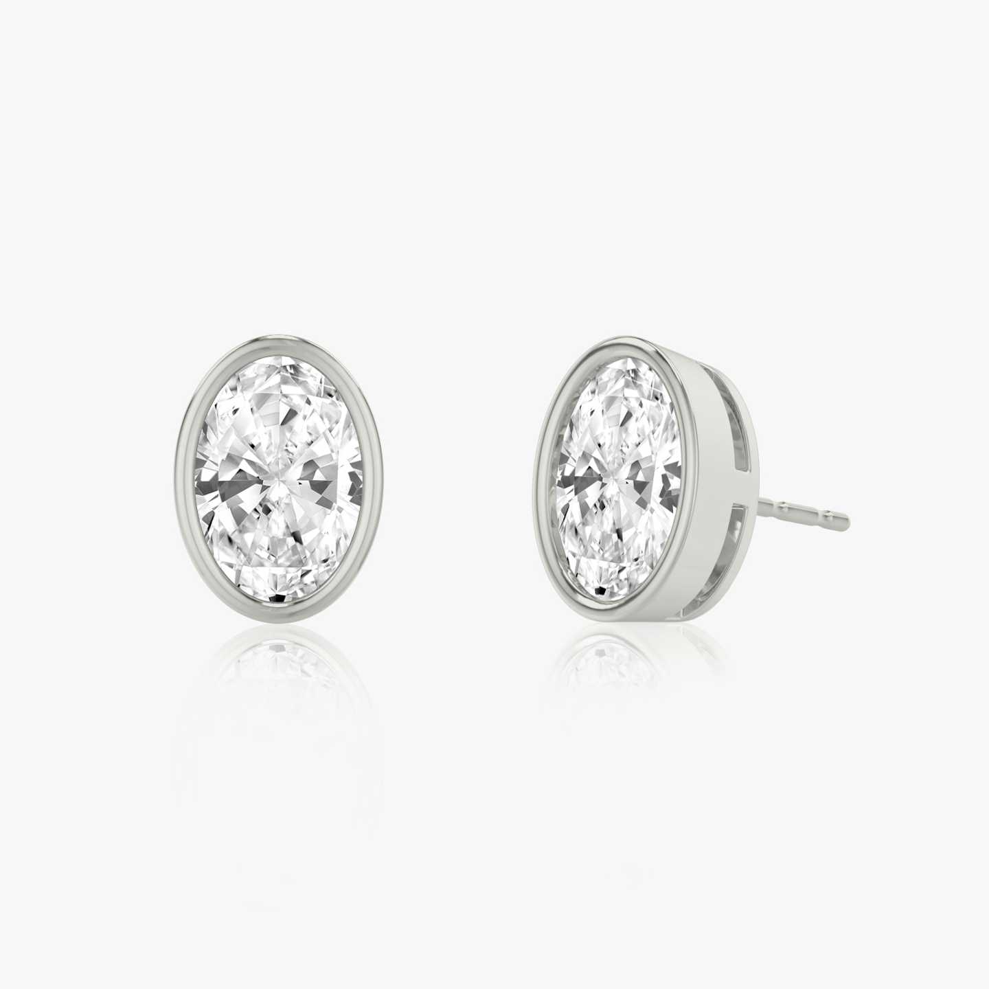 Bezel Solitaire Stud Closeup image of Bezel Solitaire Stud