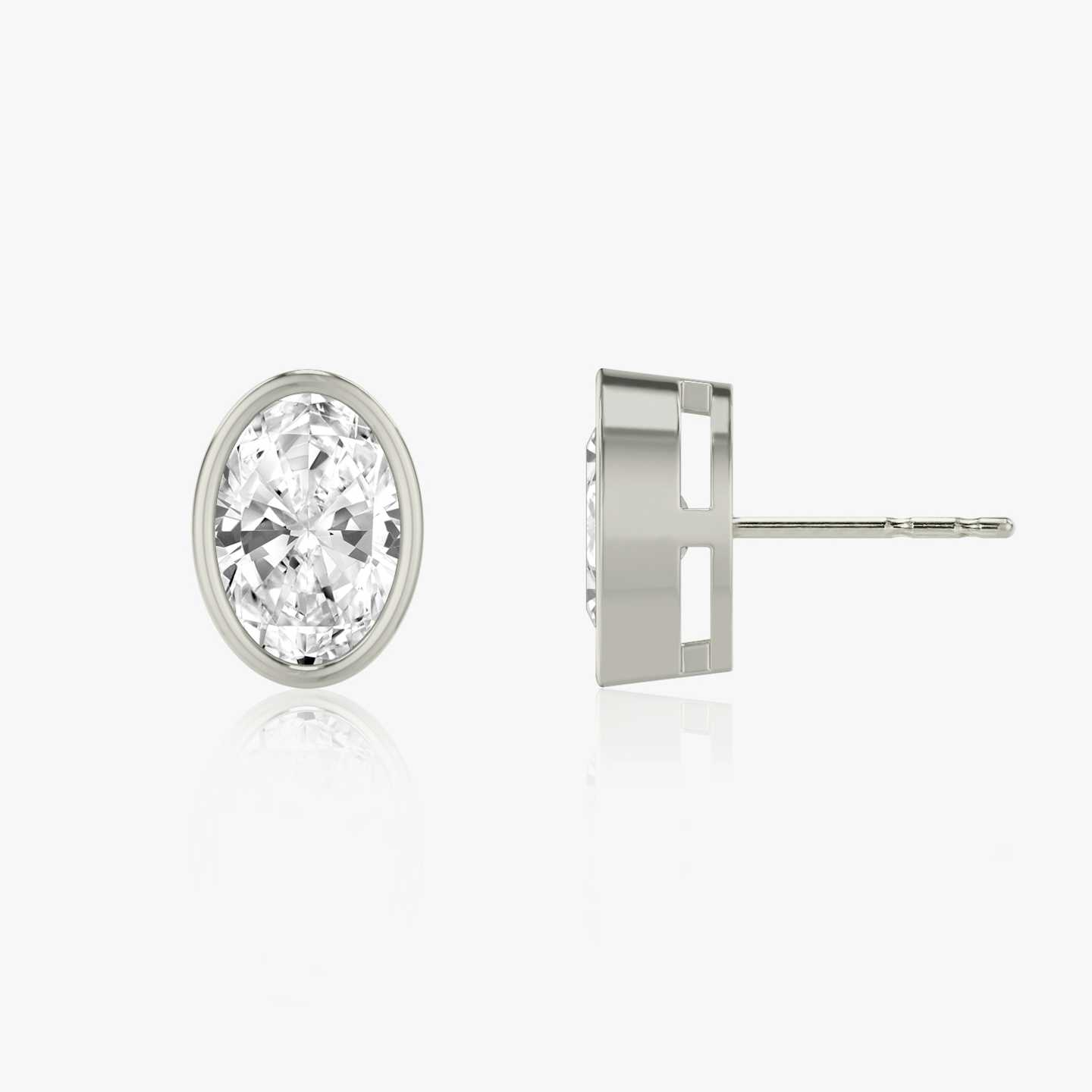 Bezel Solitaire Stud Closeup image of Bezel Solitaire Stud