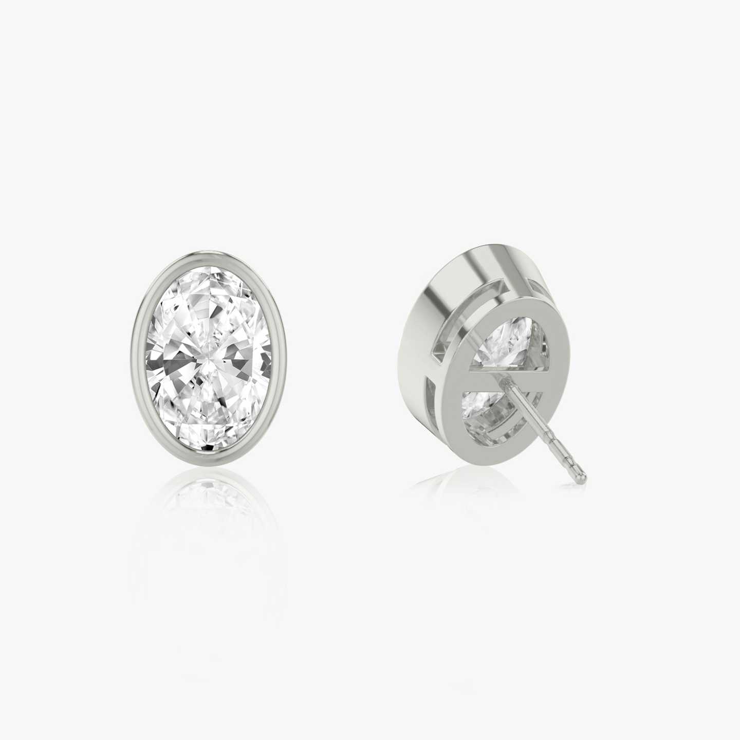 Bezel Solitaire Stud Closeup image of Bezel Solitaire Stud