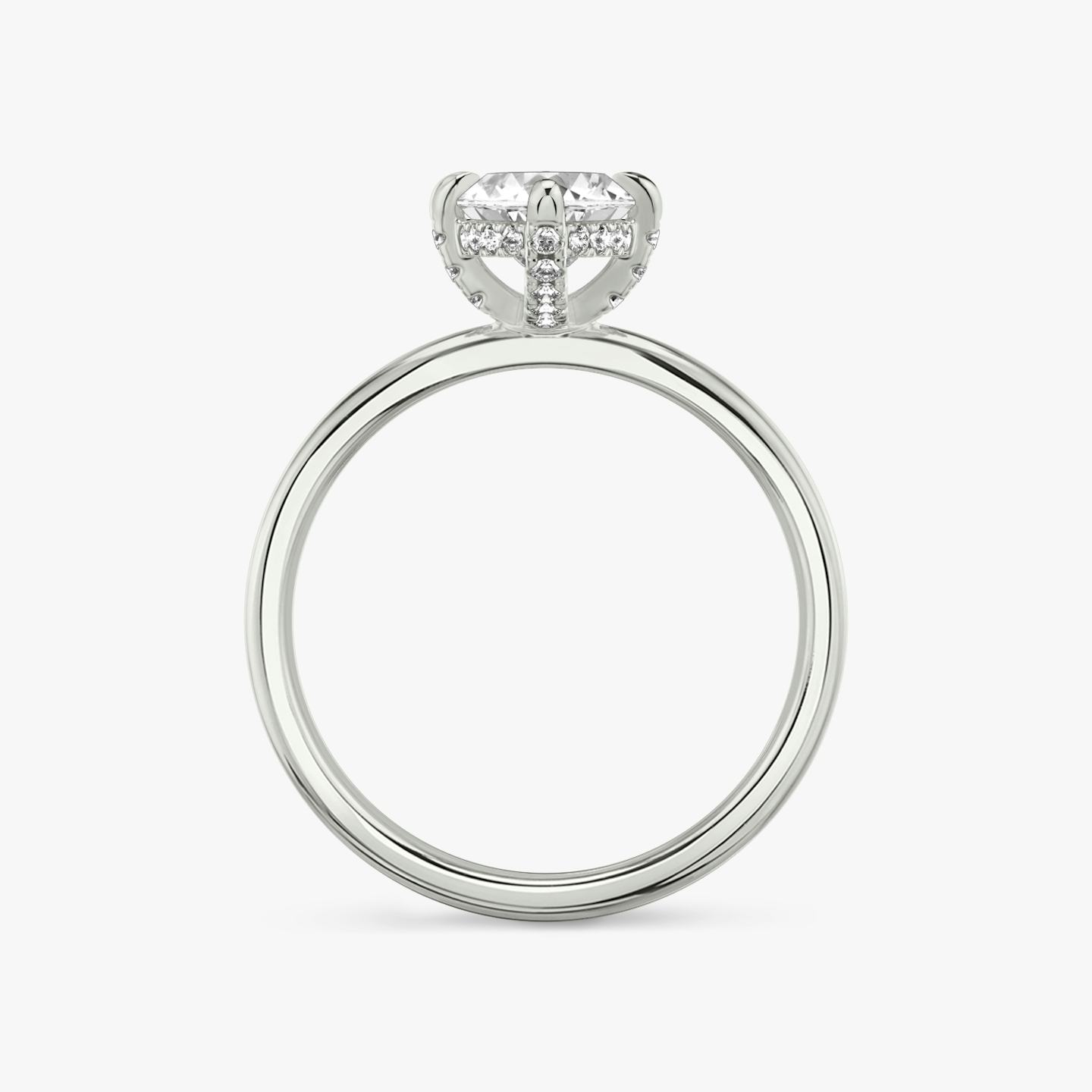 The Classic Hidden Halo | Pavé Marquise | Platinum | Band: Plain | Prong style: Pavé | Diamond orientation: vertical | Carat weight: See full inventory