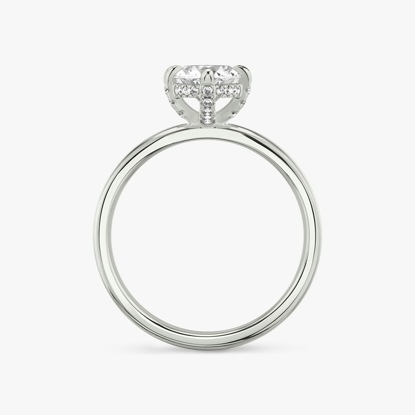 The Classic Hidden Halo | Pavé Marquise | Platinum | Band: Plain | Prong style: Pavé | Diamond orientation: vertical | Carat weight: See full inventory