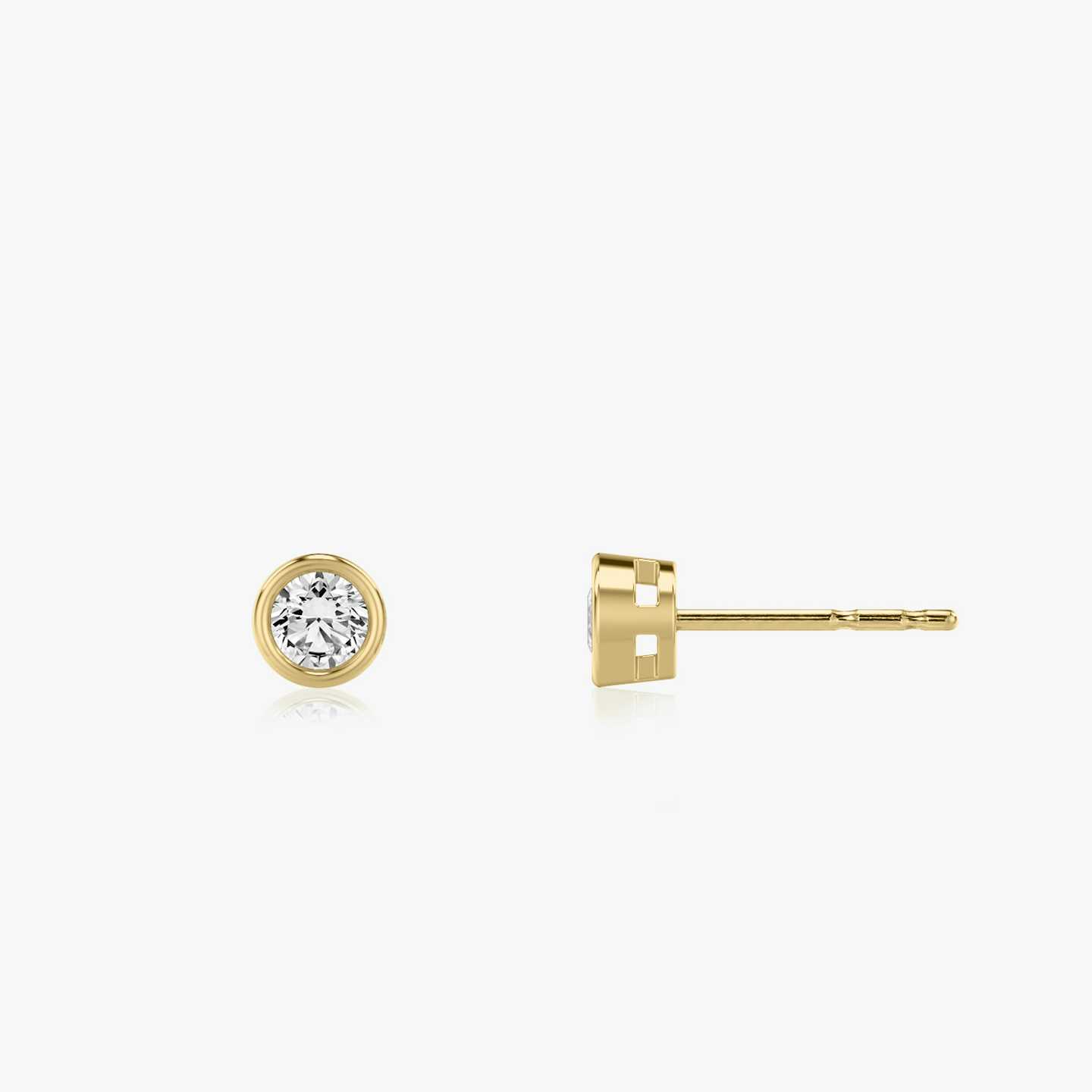 Bezel Solitaire Stud Closeup image of Bezel Solitaire Stud