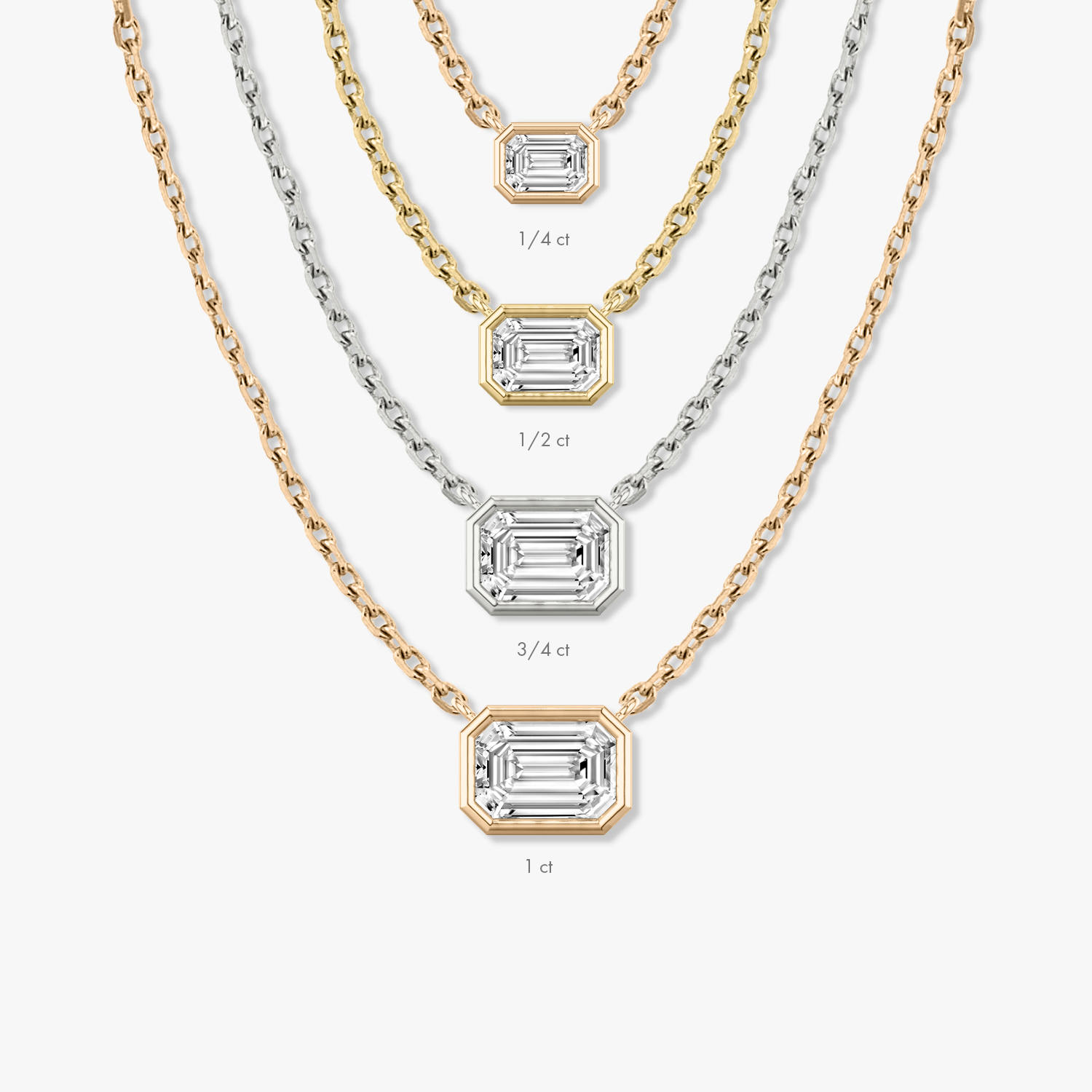 VRAI Blossom Marquise Necklaces | 14K Rose Gold