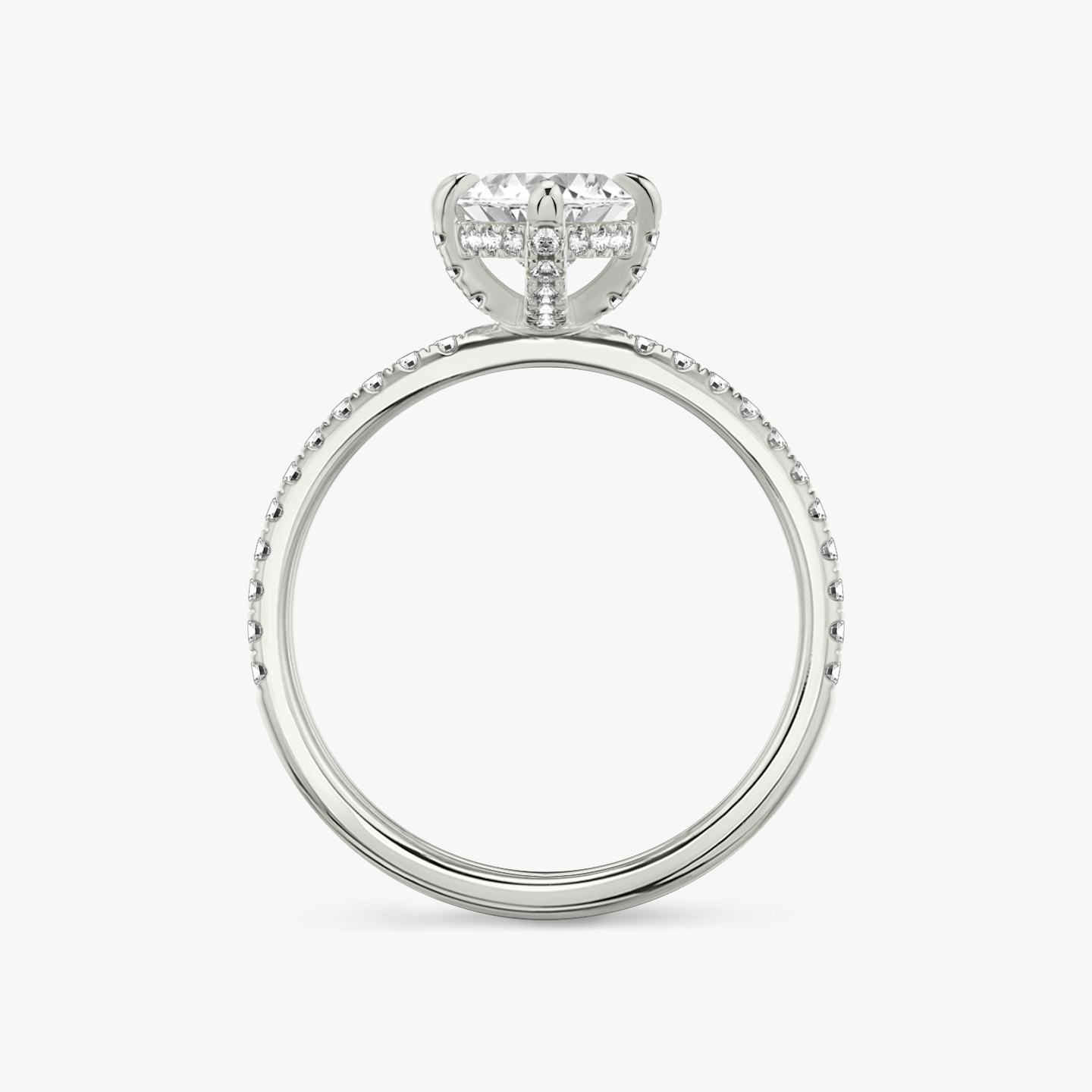 The Classic Hidden Halo | Pavé Marquise | Platinum | Band: Pavé | Prong style: Pavé | Diamond orientation: vertical | Carat weight: See full inventory