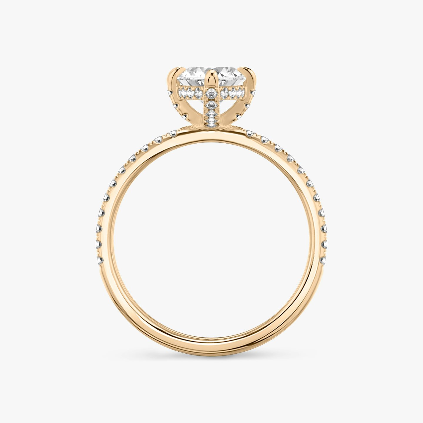 The Classic Hidden Halo | Pavé Marquise | 14k | 14k Rose Gold | Band: Pavé | Prong style: Pavé | Diamond orientation: vertical | Carat weight: See full inventory