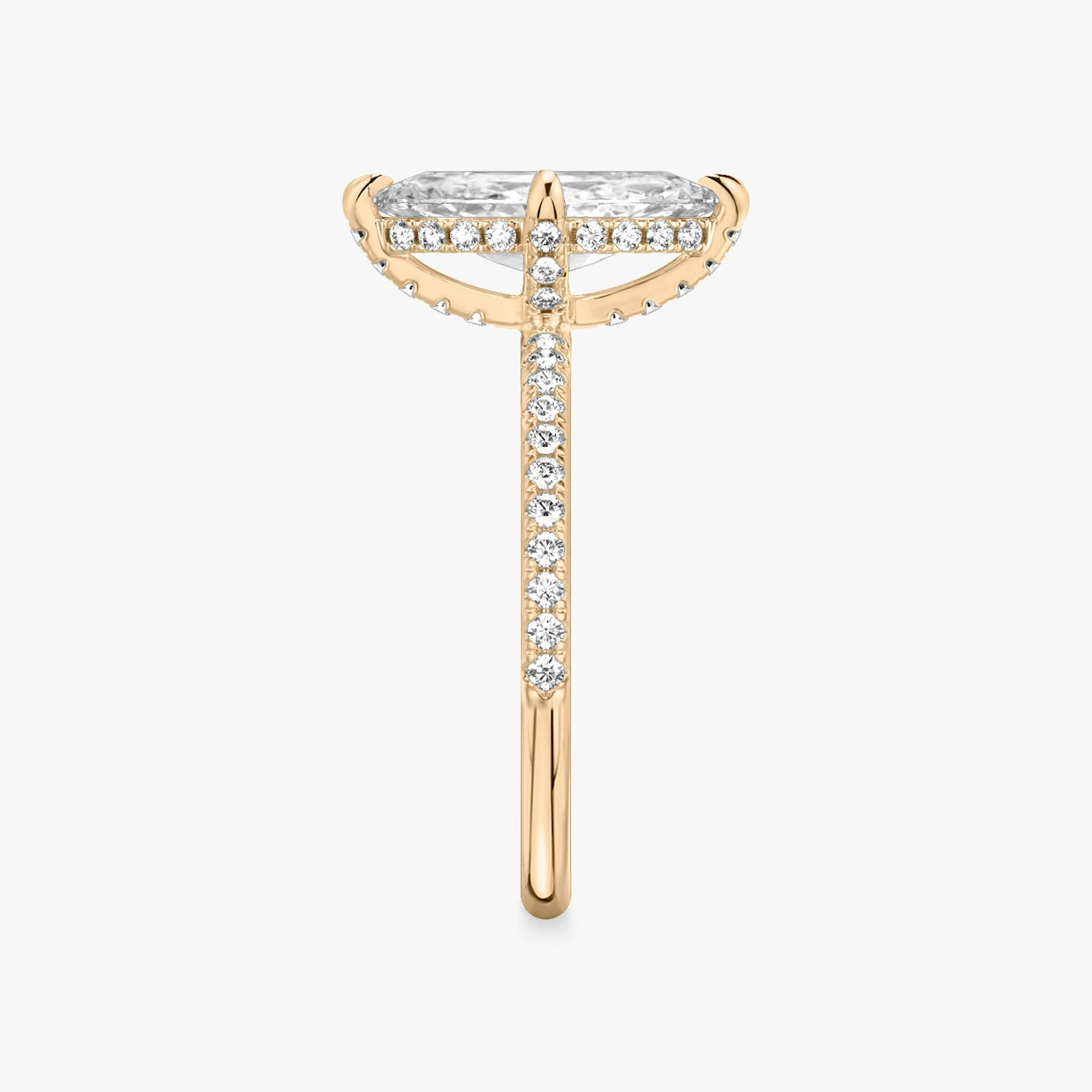 undefined | Pavé Marquise | 14k | 14k Rose Gold | Band: Pavé | Prong style: Pavé | Diamond orientation: vertical | Carat weight: See full inventory