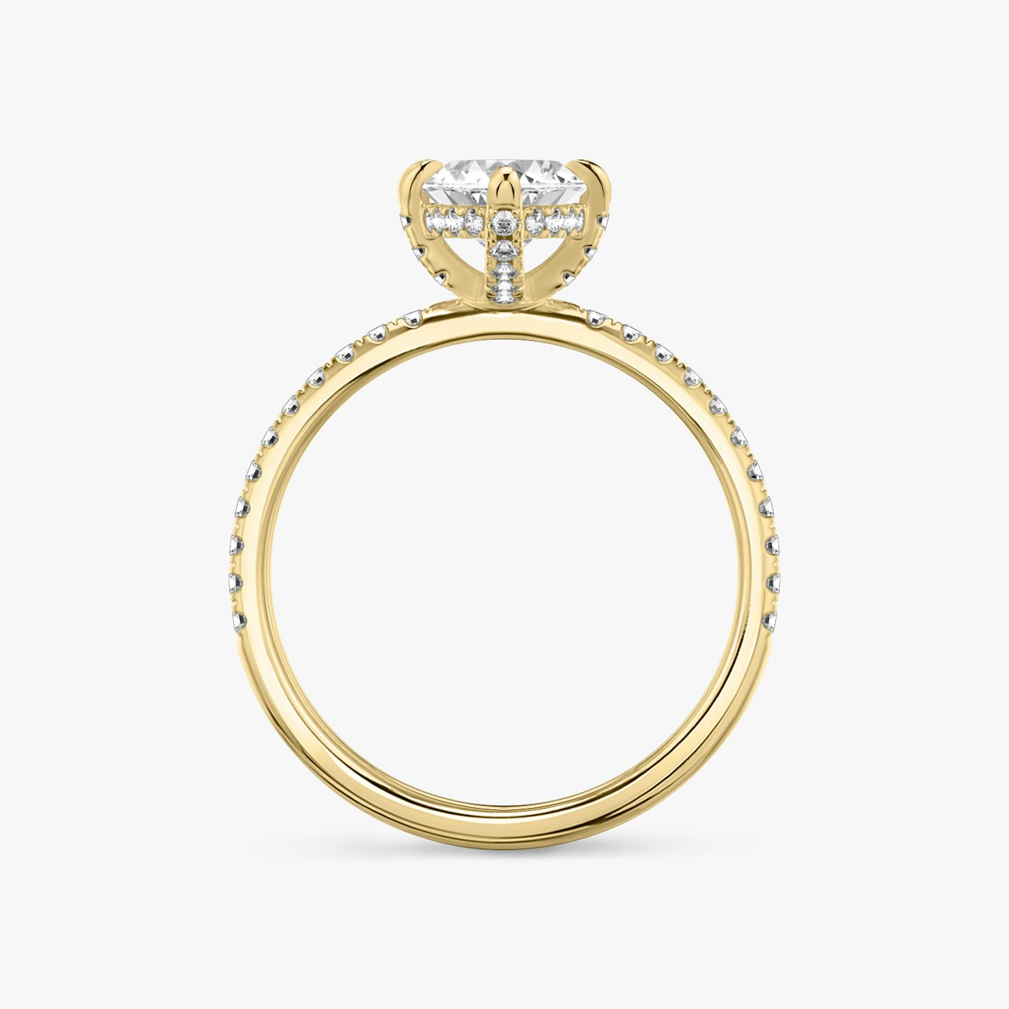 The Classic Hidden Halo | Pavé Marquise | 18k | 18k Yellow Gold | Band: Pavé | Prong style: Pavé | Diamond orientation: vertical | Carat weight: See full inventory