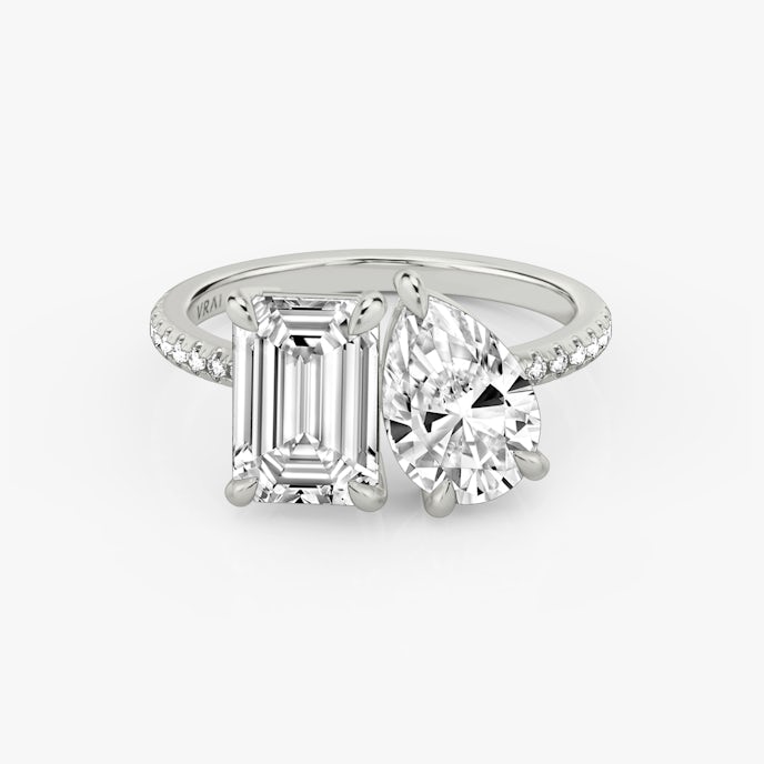 undefined Emerald and Pear | White Gold