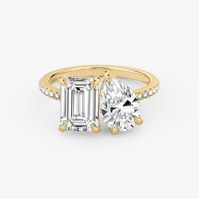 undefined Emerald and Pear | Yellow Gold