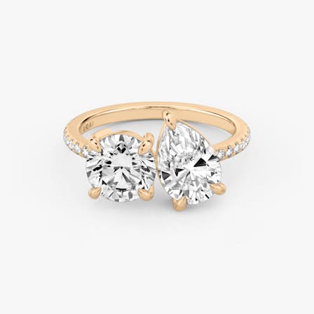 Toi et moi engagement ring