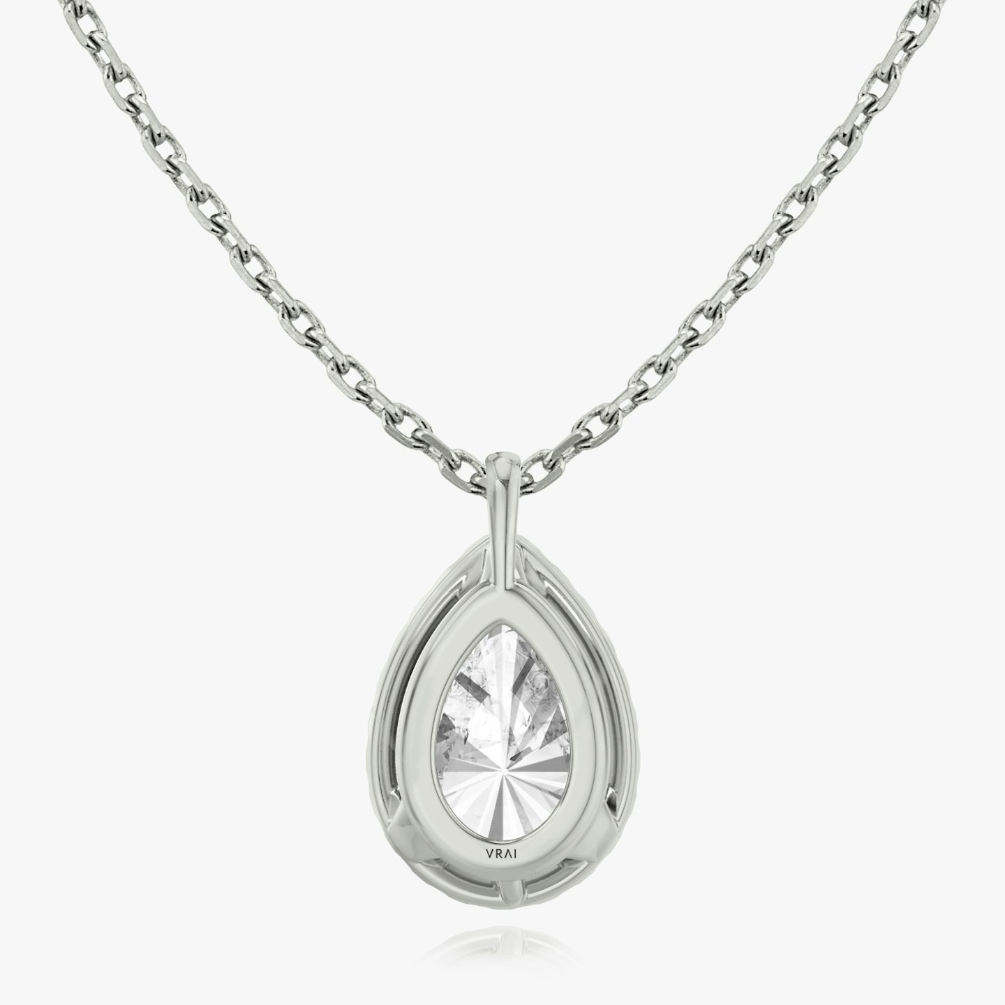 Halo Pendant | Pear | 14k | 18k White Gold | Carat weight: See full inventory