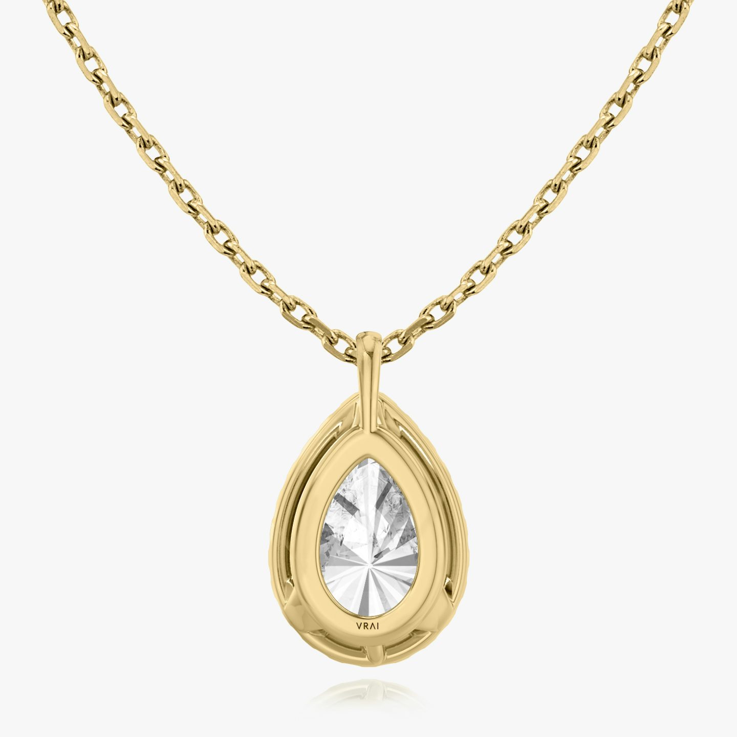 Halo Pendant | Pear | 14k | 18k Yellow Gold | Carat weight: See full inventory