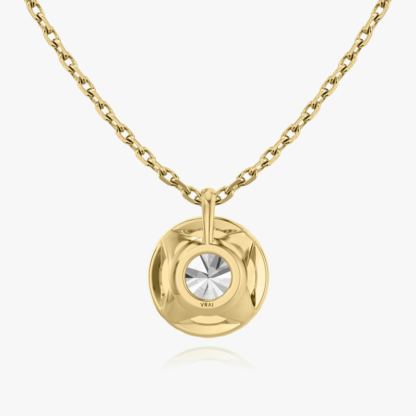 Halo Pendant | Round Brilliant | 14k | 18k Yellow Gold | Carat weight: See full inventory