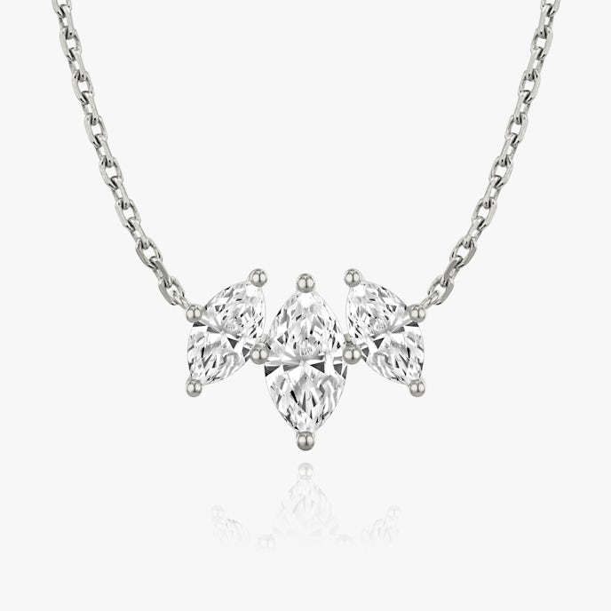 Arc NecklaceMarquise | White Gold