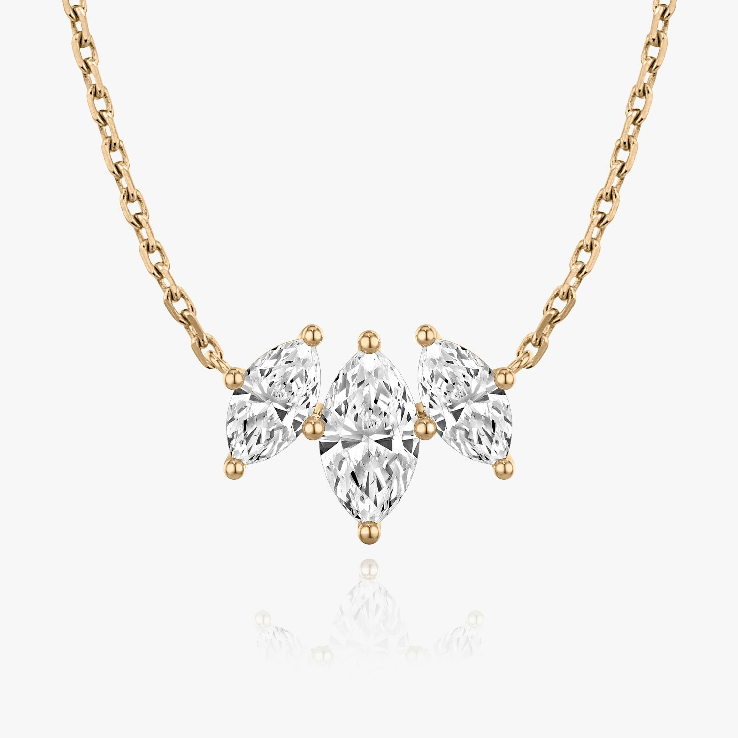 VRAI Arc Marquise Necklaces | 14k Rose Gold