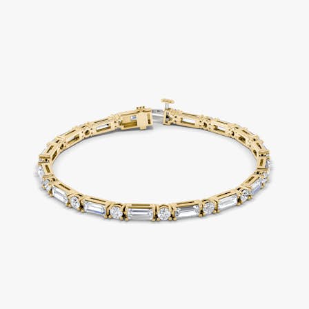 Round Brilliant and Baguette Tennis Bracelet