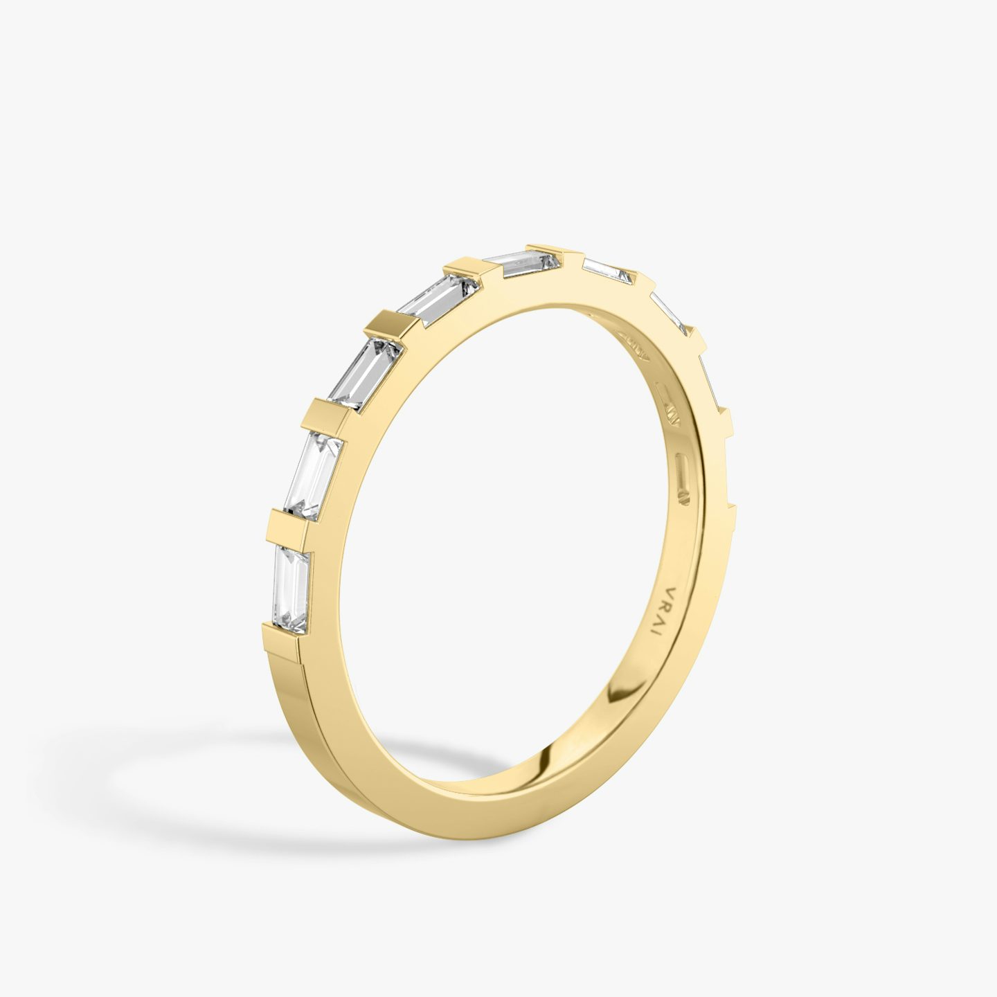 Alliance Baguette Bar | Baguette | 18k | Or jaune 18 carats | Modèle d'anneau: Diamant demi-tour