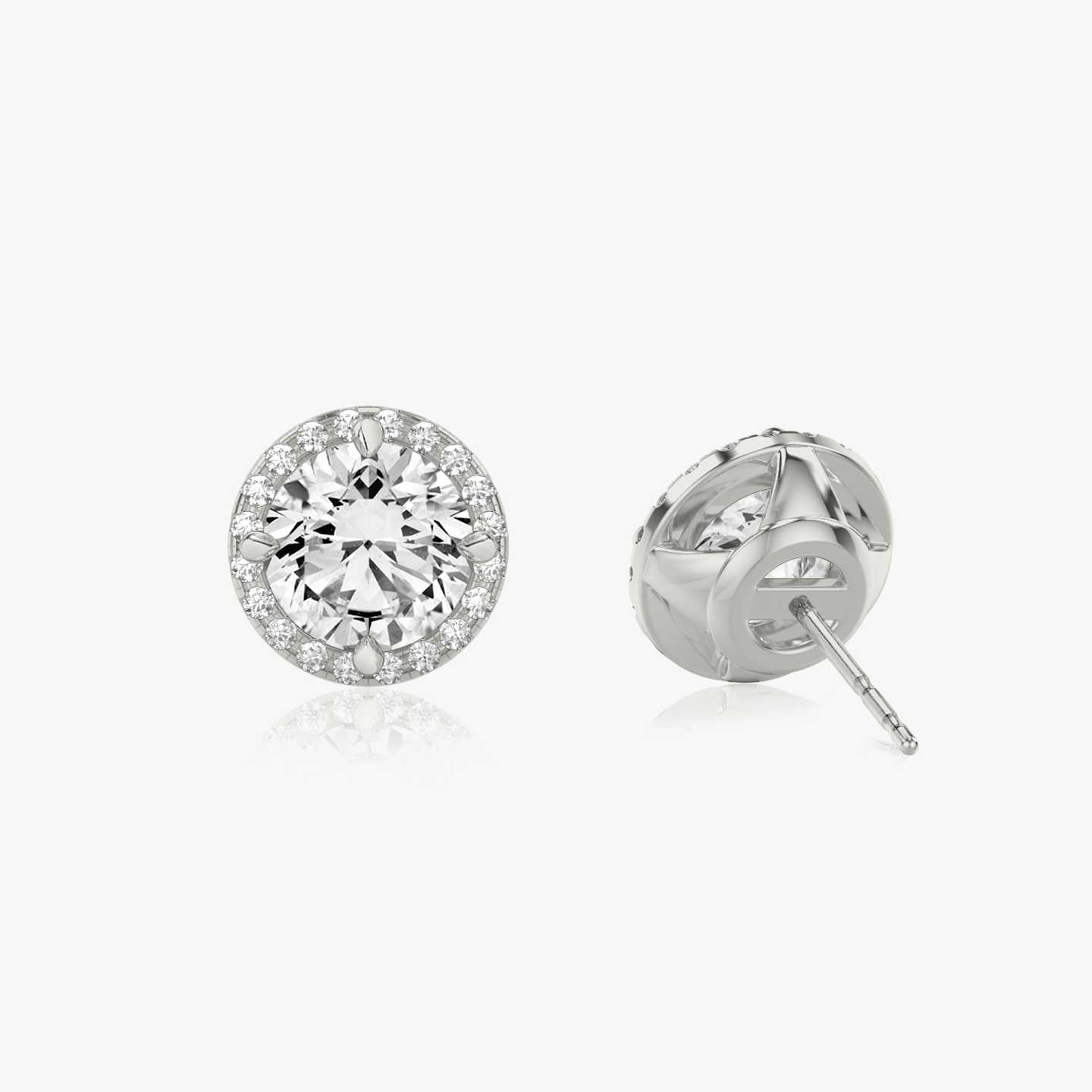 Halo Diamond Stud Closeup image of Halo Diamond Stud