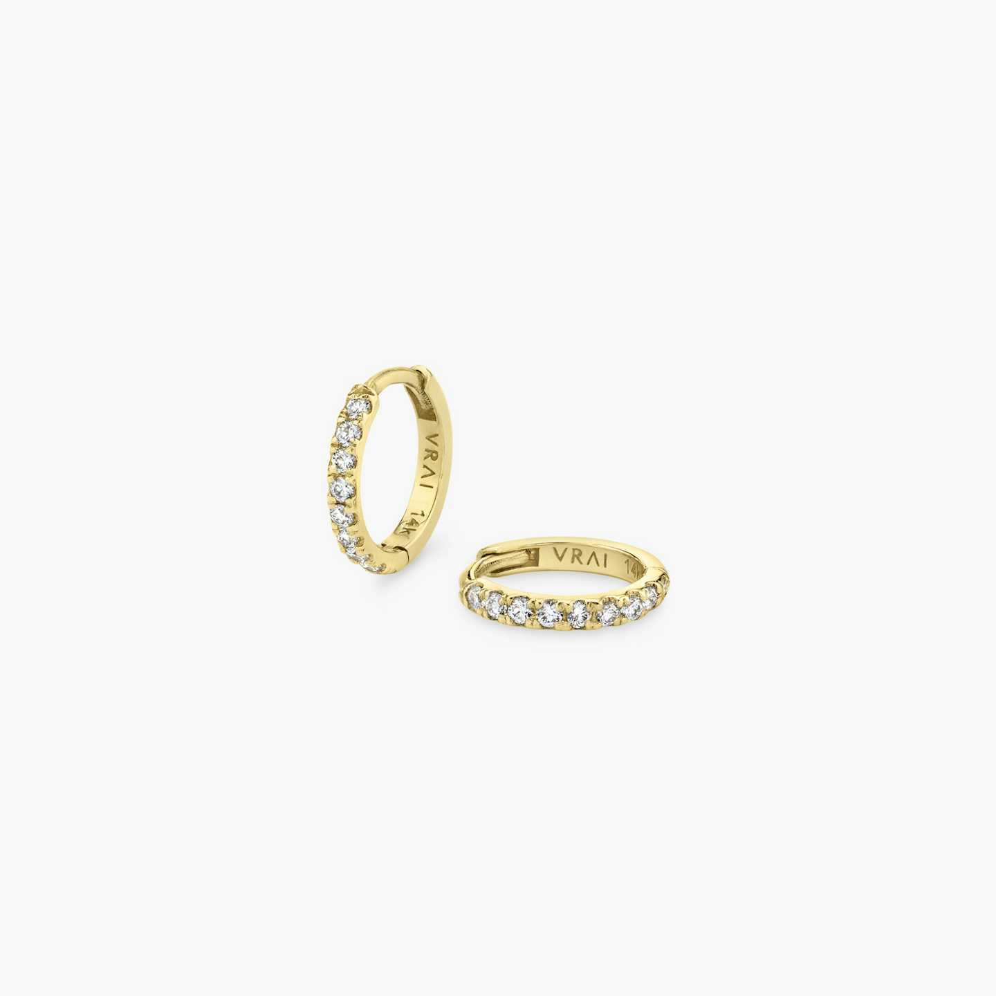 Pave Huggie Hoops Closeup image of Pave Huggie Hoops