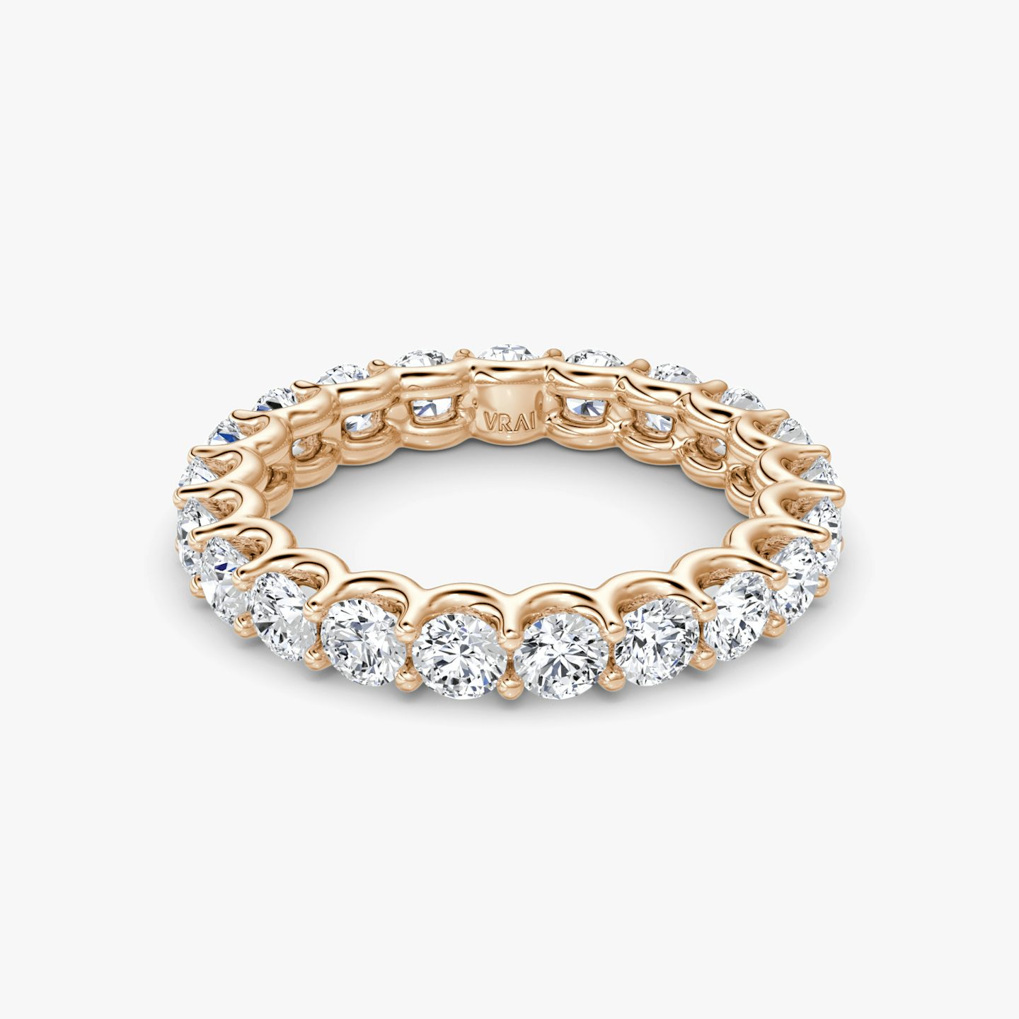 The Eternity Band | Round Brilliant | 14k | 14k Rose Gold | Carat weight: 2