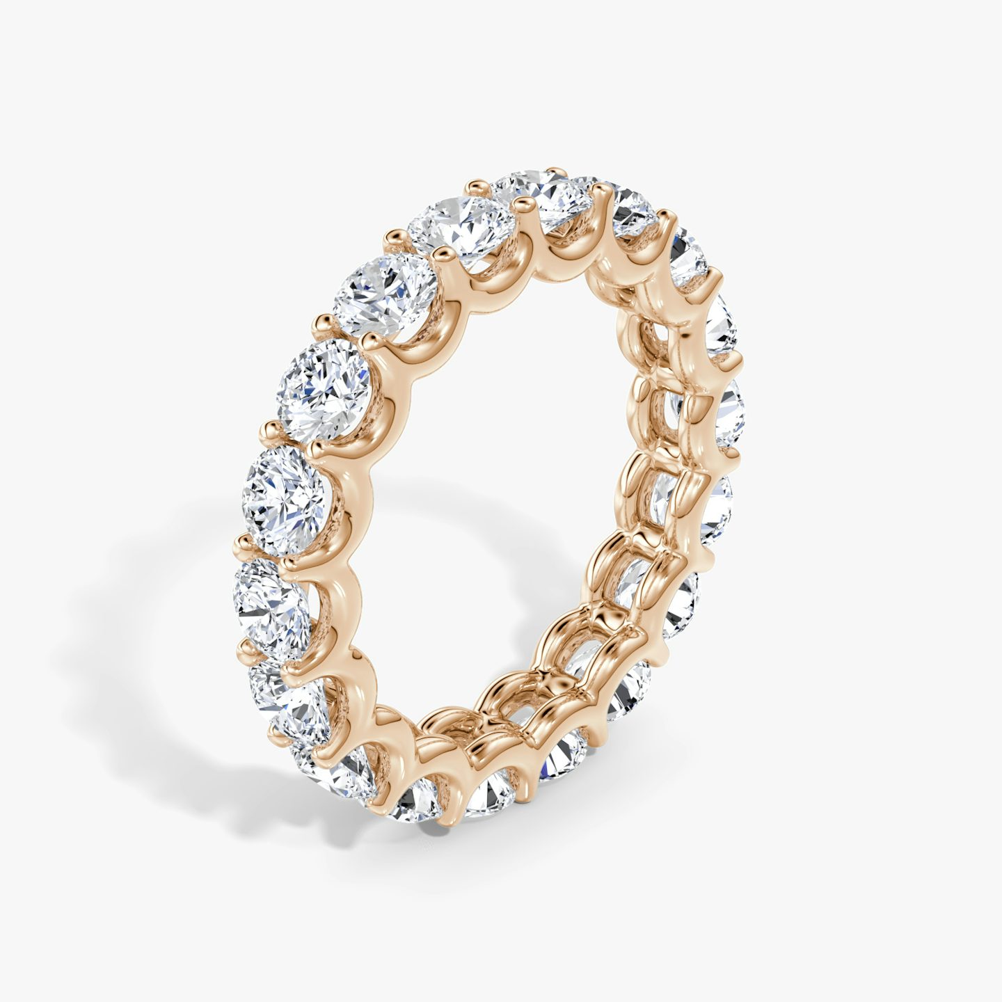 The Eternity Band | Round Brilliant | 14k | 14k Rose Gold | Carat weight: 3