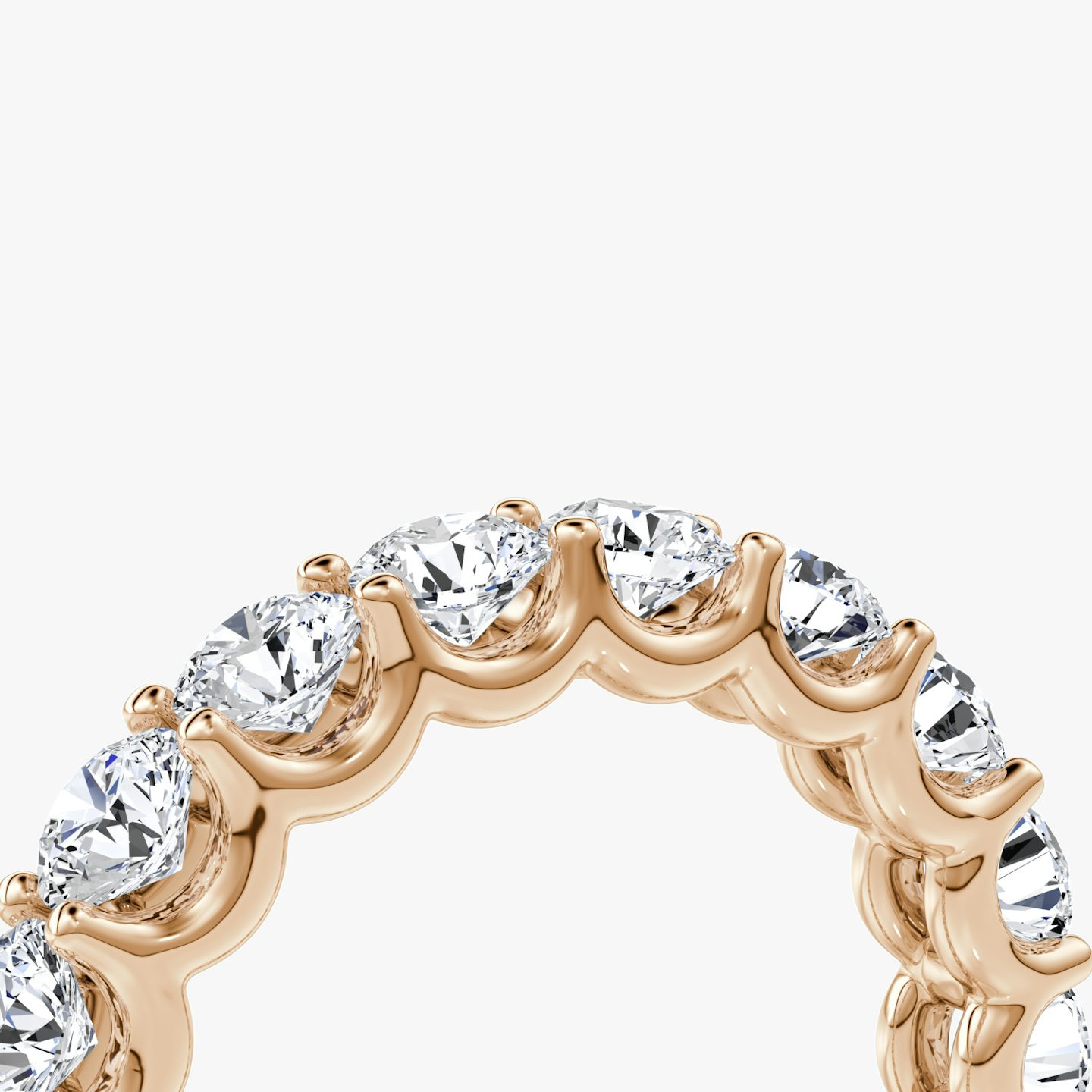 The Eternity Band | Round Brilliant | 14k | 14k Rose Gold | Carat weight: 3