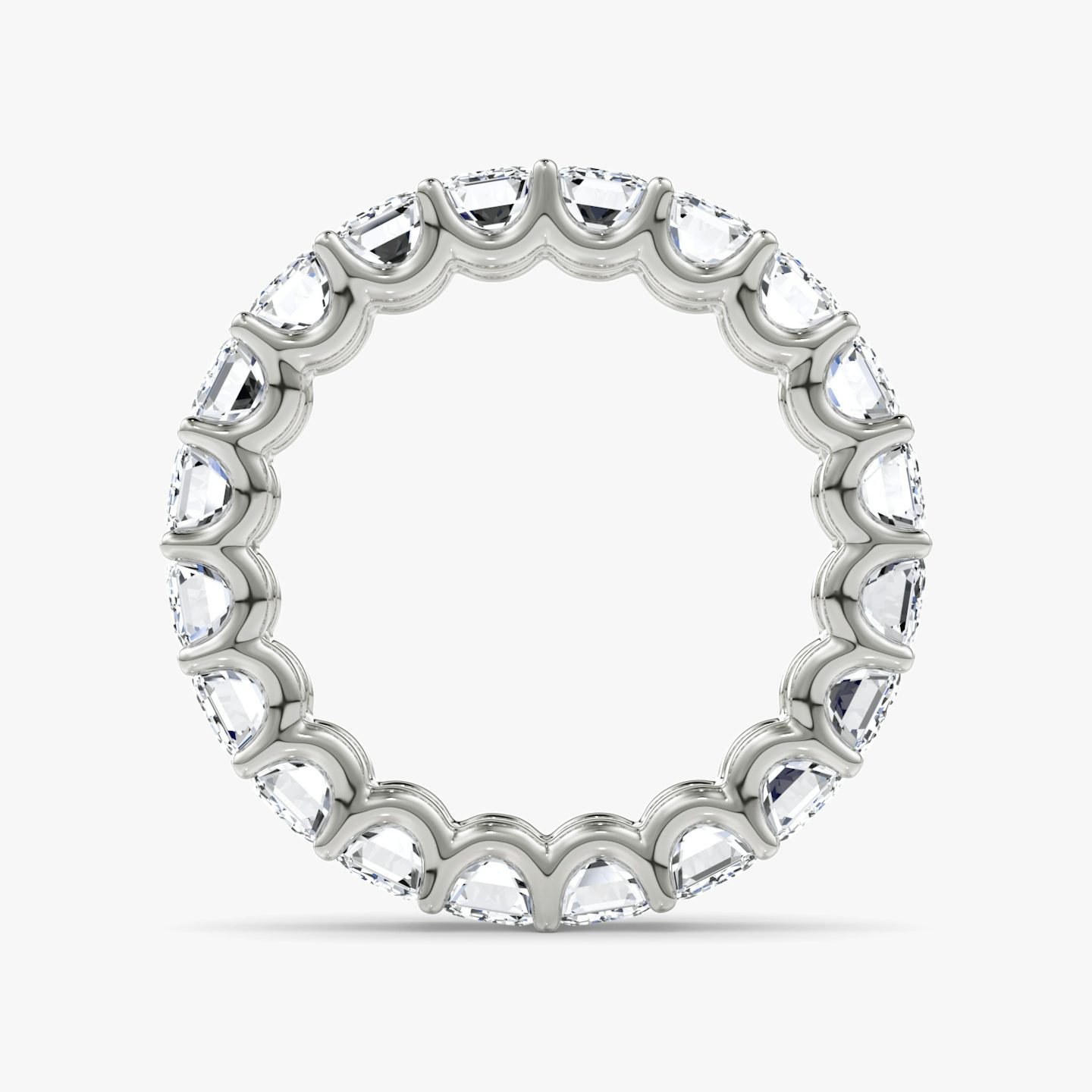 Anillo Eternity  | Esmeralda | 18k | Oro blanco de 18 quilates | Estilo del anillo: Diamantes alrededor | Peso en quilates: 5