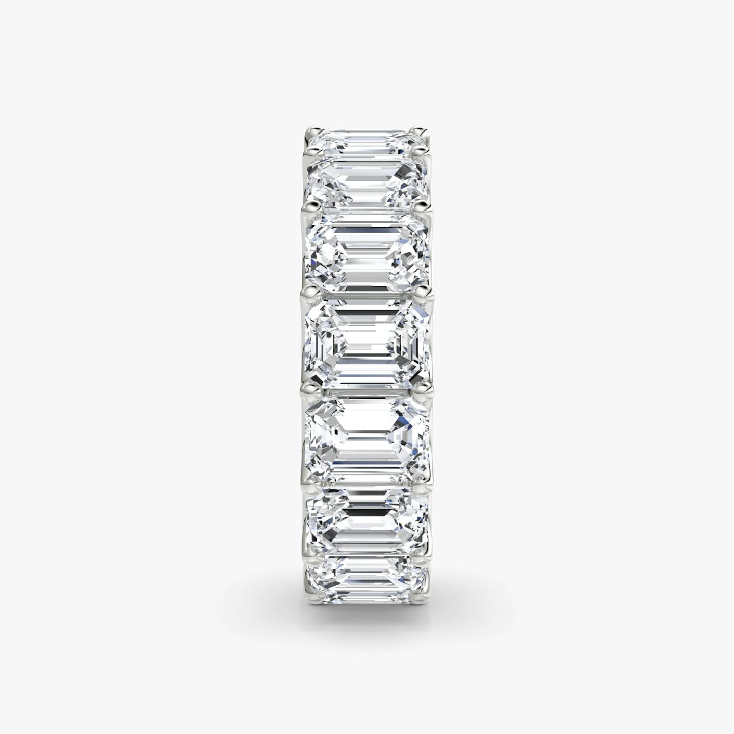 Bague Eternity | Émeraude | 18k | Or blanc 18 carats | Modèle d'anneau: Diamant tour complet | Poids en carats: 8