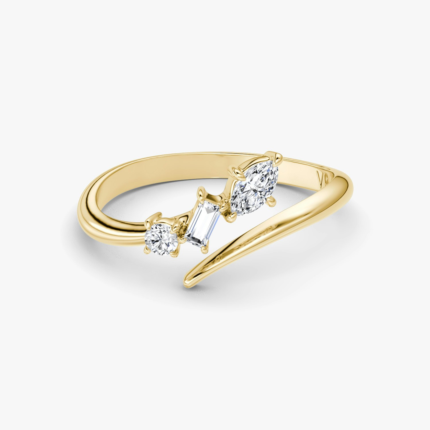 VRAI Orion Round Brilliant Rings, Baguette and Marquise | 14k Yellow Gold