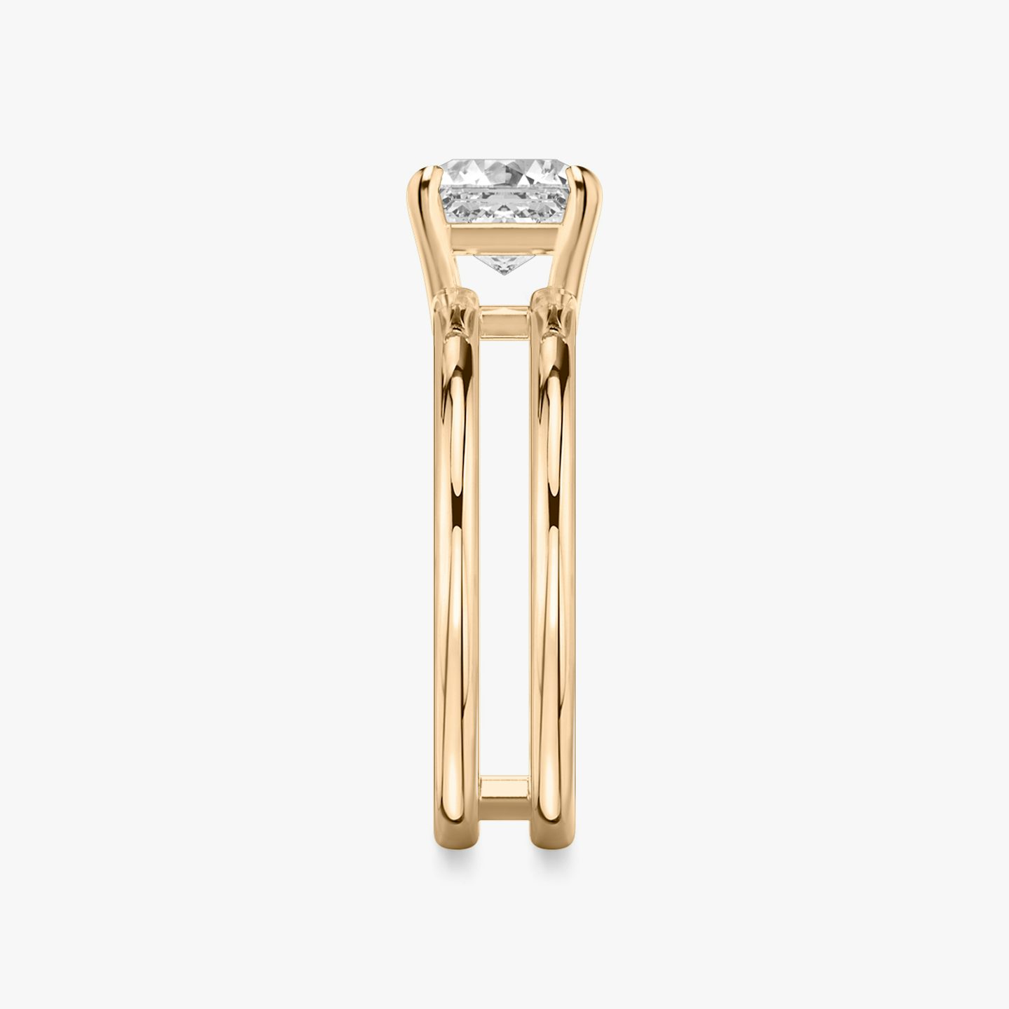 Anillo de compromiso Double Band | Asscher | 14k | Oro rosa de 14 quilates | Banda: Simple | Orientación de diamante: vertical | Peso en quilates: Ver stock total