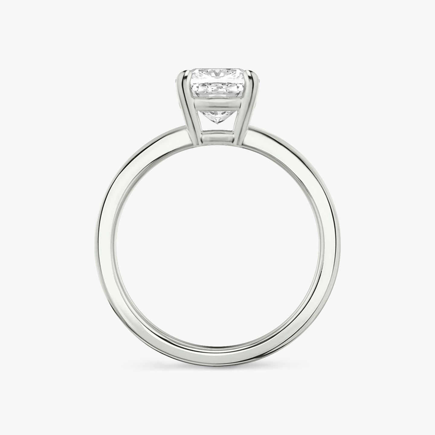 The Double Band | Pavé Cushion | Platinum | Band: Plain | Diamond orientation: vertical | Carat weight: See full inventory