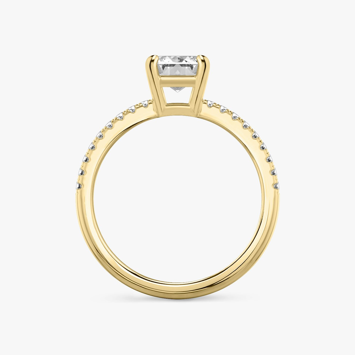 Double Band | Emerald | 18k | 18k Gelbgold | Ring: Pavé | Ringbesatz: Rund | Diamantausrichtung: vertical | Karatgewicht: Gesamtbestand ansehen