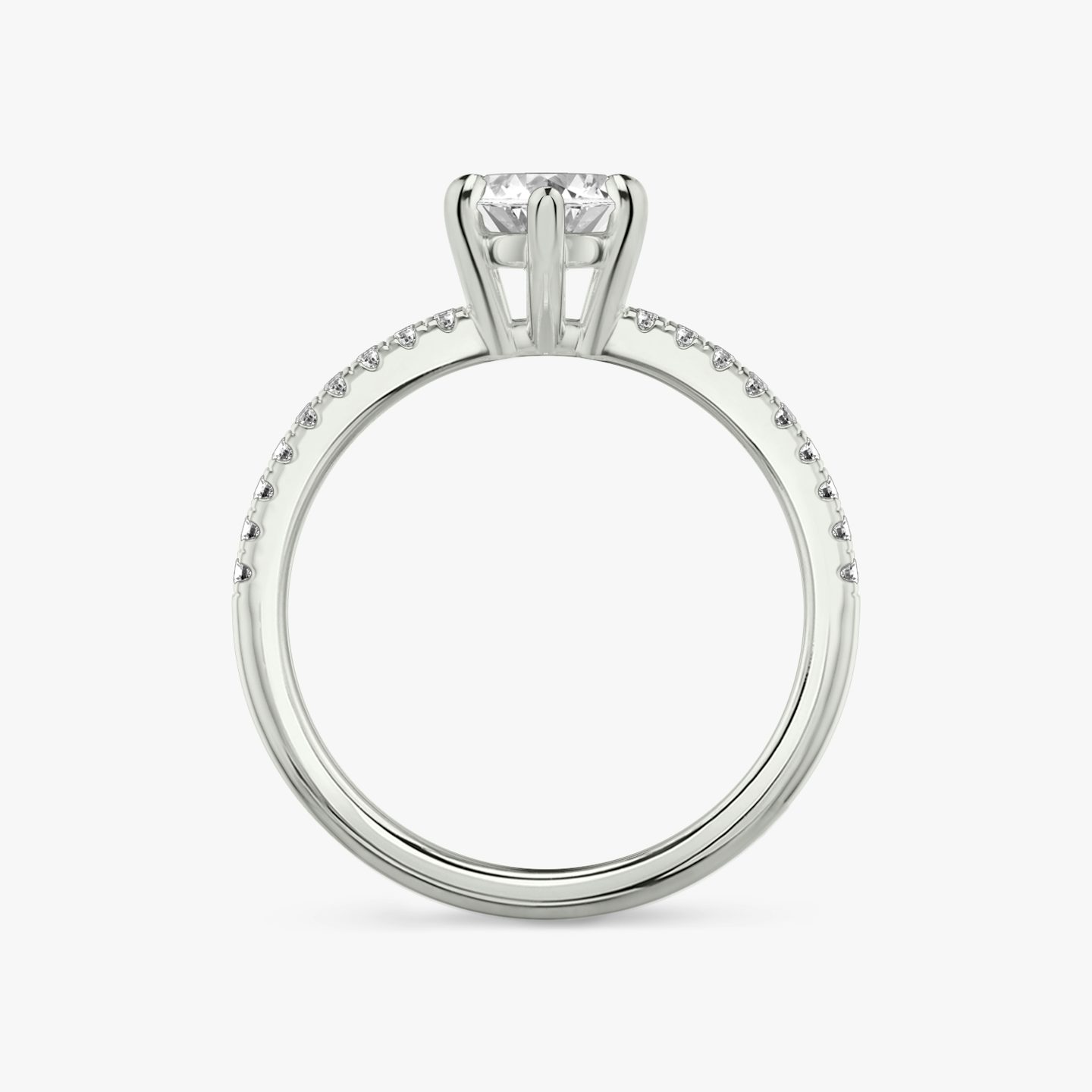 The Double Band | Pavé Marquise | Platinum | Band: Pavé | Band stone shape: Round Brilliant | Diamond orientation: vertical | Carat weight: See full inventory