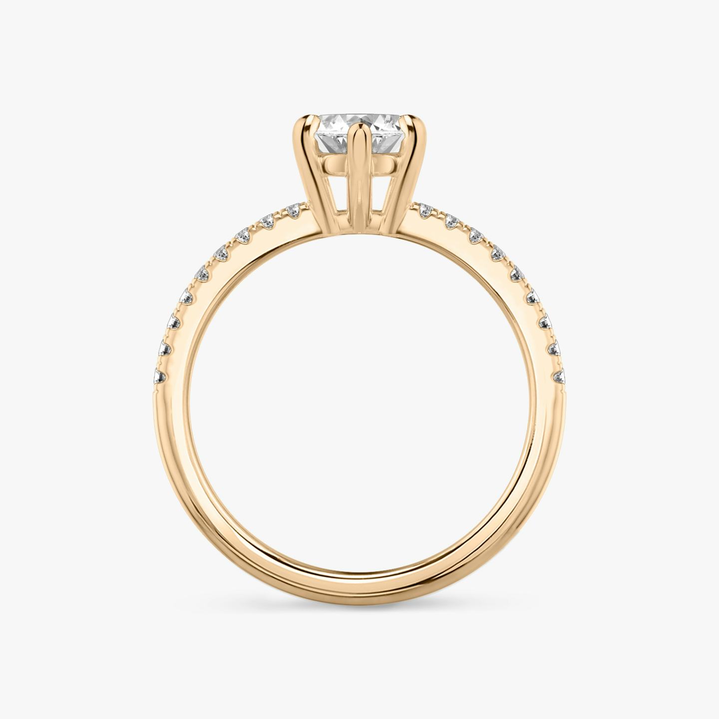 The Double Band | Pavé Marquise | 14k | 14k Rose Gold | Band: Pavé | Band stone shape: Round Brilliant | Diamond orientation: vertical | Carat weight: See full inventory