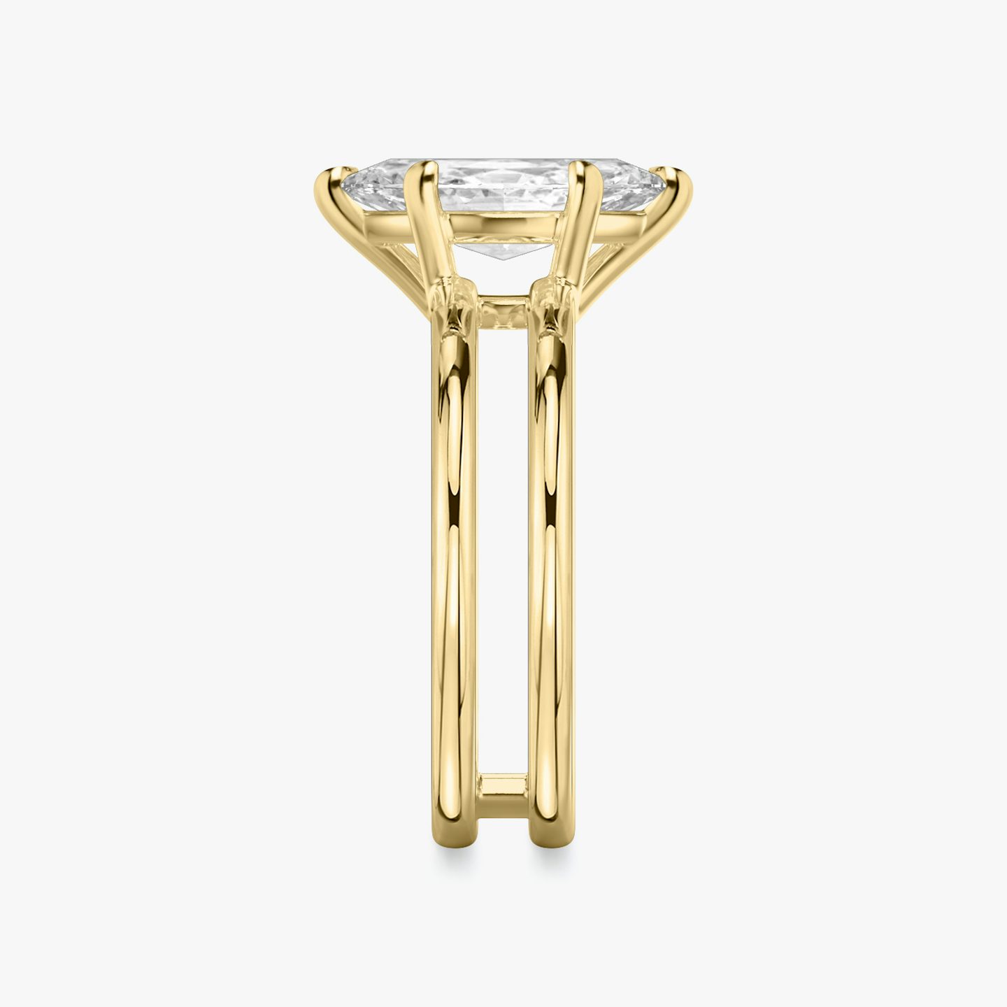 The Double Band | marquise | 18k | yellow-gold | bandAccent: plain | diamondOrientation: vertical | caratWeight: other