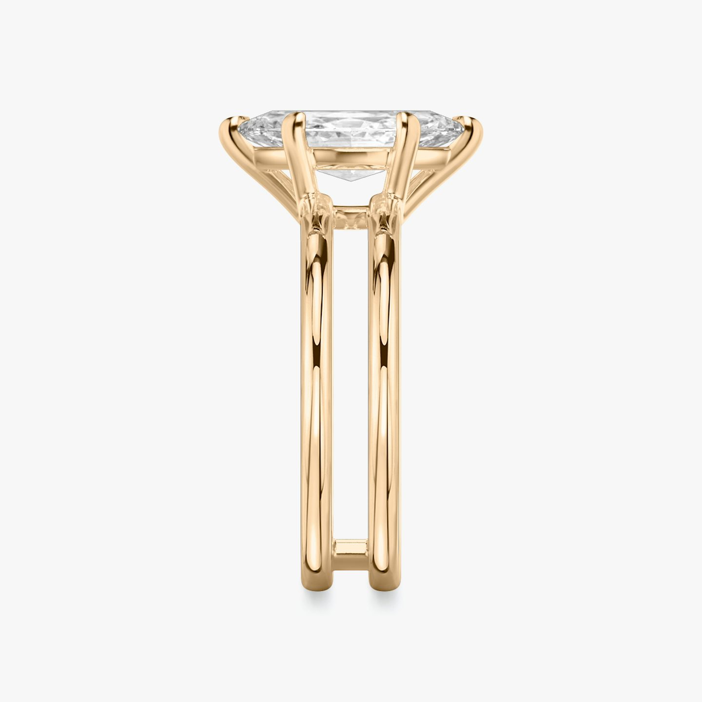 The Double Band | Pavé Marquise | 14k | 14k Rose Gold | Band: Plain | Diamond orientation: vertical | Carat weight: See full inventory