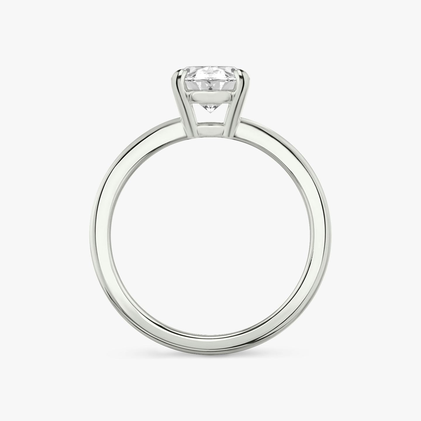 The Double Band | Oval | 18k | 18k White Gold | Band: Plain | Diamond orientation: vertical | Carat weight: See full inventory