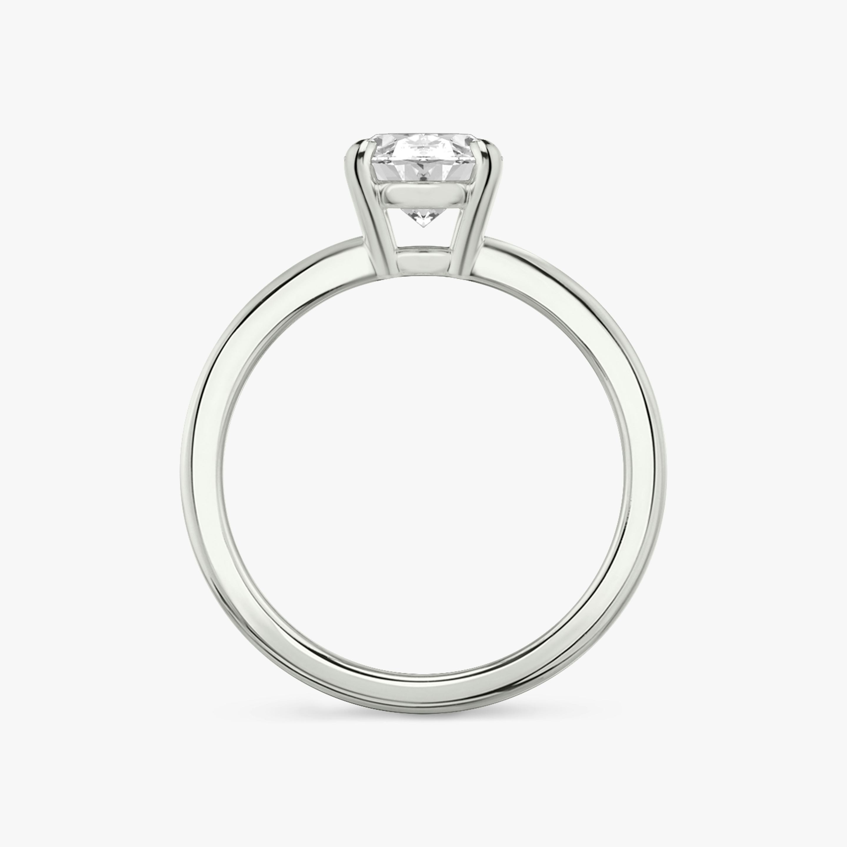 The Double Band | Oval | 18k | 18k White Gold | Band: Plain | Diamond orientation: vertical | Carat weight: See full inventory