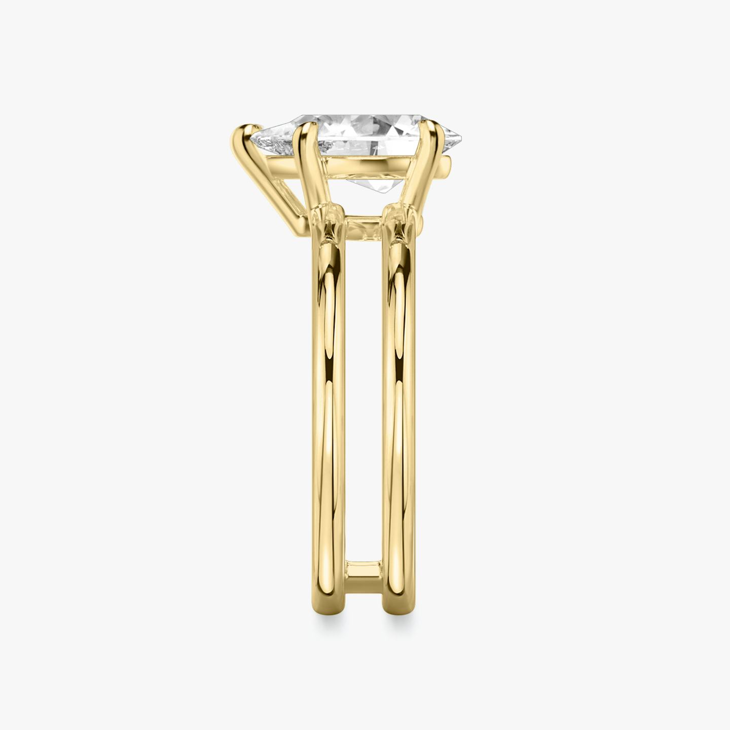 Anillo de compromiso Double Band | Pera | 18k | Oro amarillo de 18 quilates | Banda: Simple | Orientación de diamante: vertical | Peso en quilates: Ver stock total