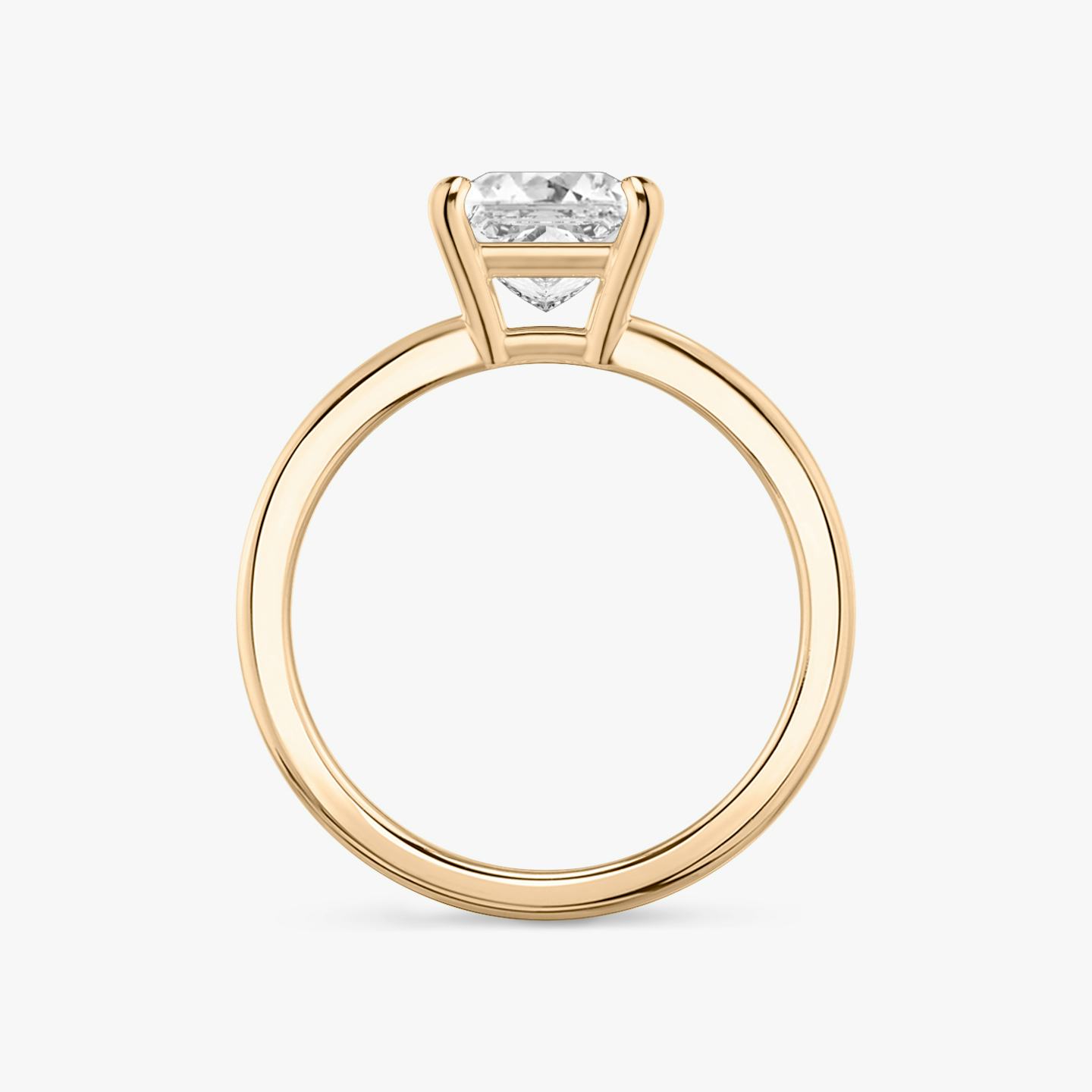 The Double Band | Princess | 14k | 14k Rose Gold | Band: Plain | Diamond orientation: vertical | Carat weight: See full inventory