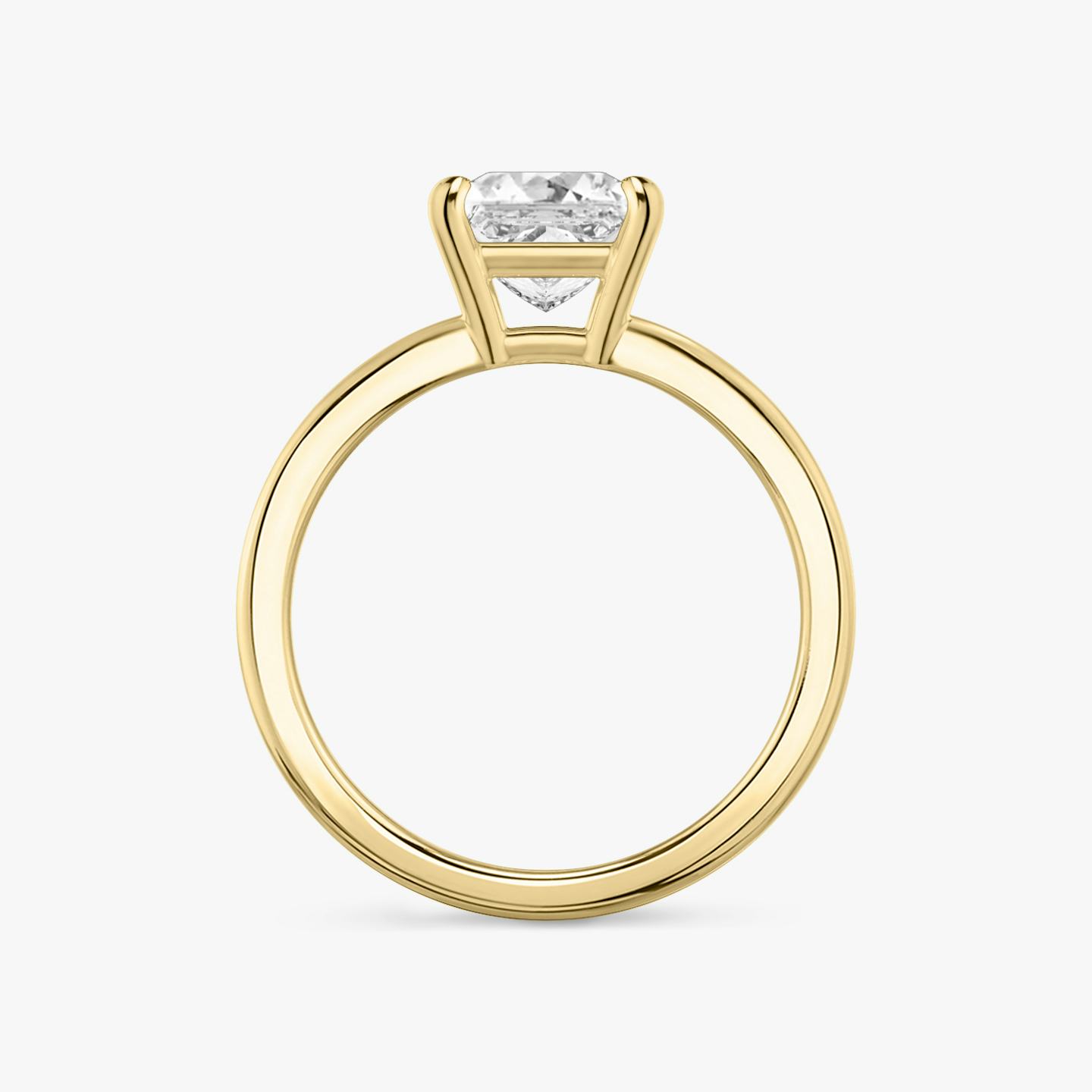 The Double Band | Princess | 18k | 18k Yellow Gold | Band: Plain | Diamond orientation: vertical | Carat weight: See full inventory