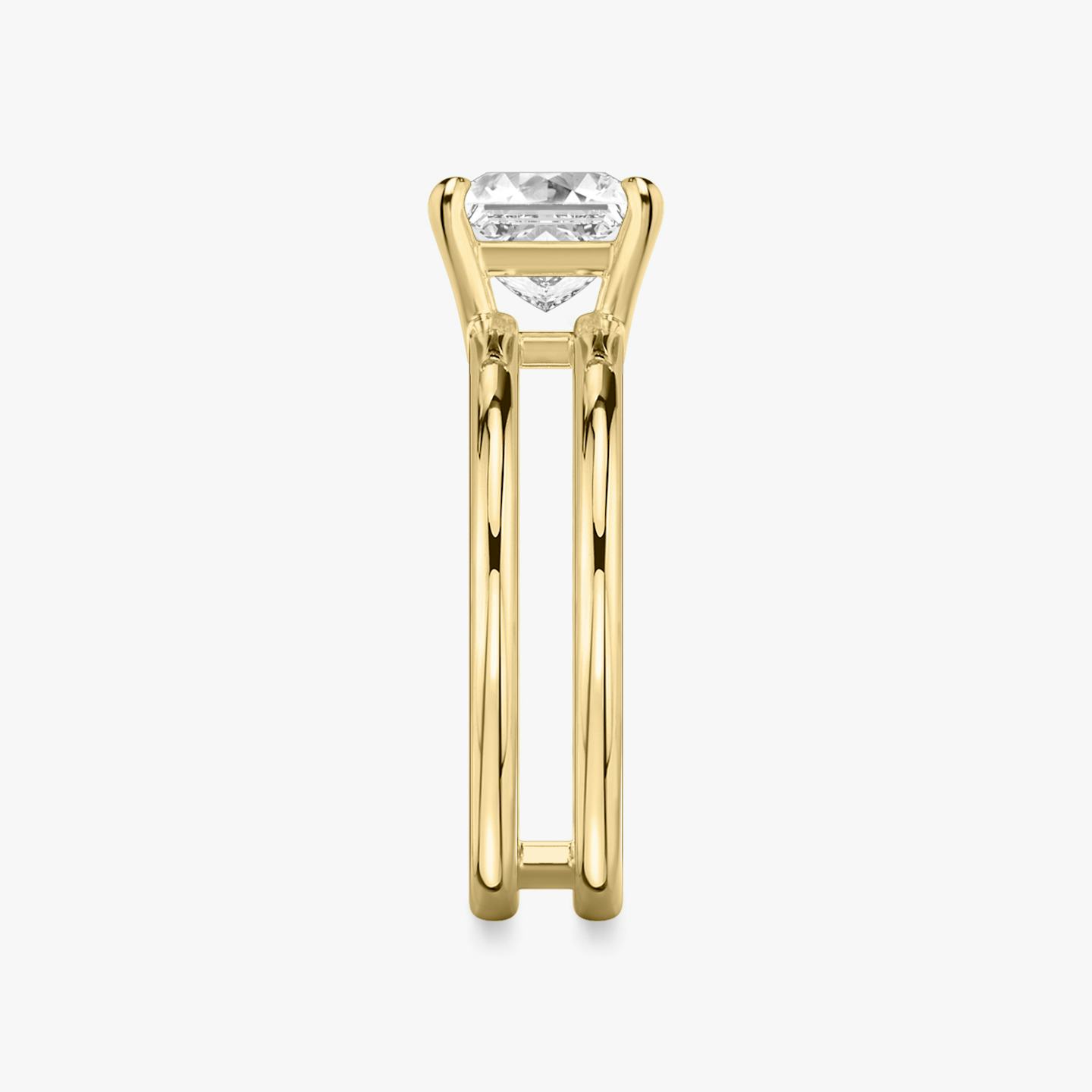 Anillo de compromiso Double Band | Princesa | 18k | Oro amarillo de 18 quilates | Banda: Simple | Orientación de diamante: vertical | Peso en quilates: Ver stock total