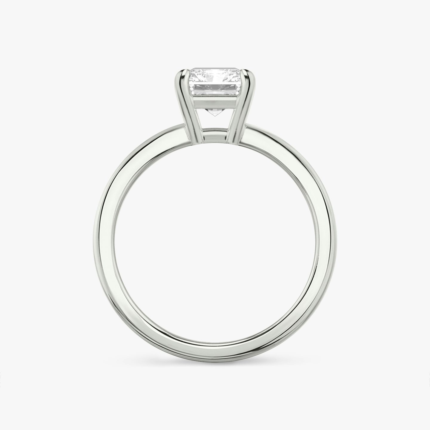 The Double Band | Radiant | Platinum | Band: Plain | Diamond orientation: vertical | Carat weight: See full inventory
