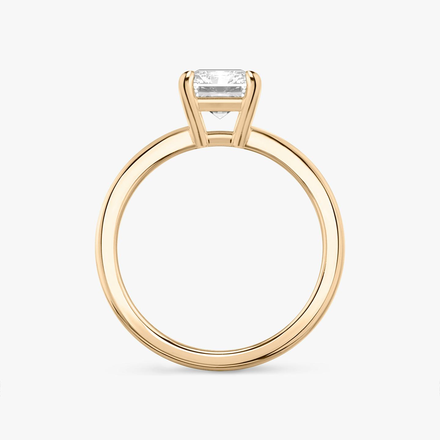 The Double Band | Radiant | 14k | 14k Rose Gold | Band: Plain | Diamond orientation: vertical | Carat weight: See full inventory