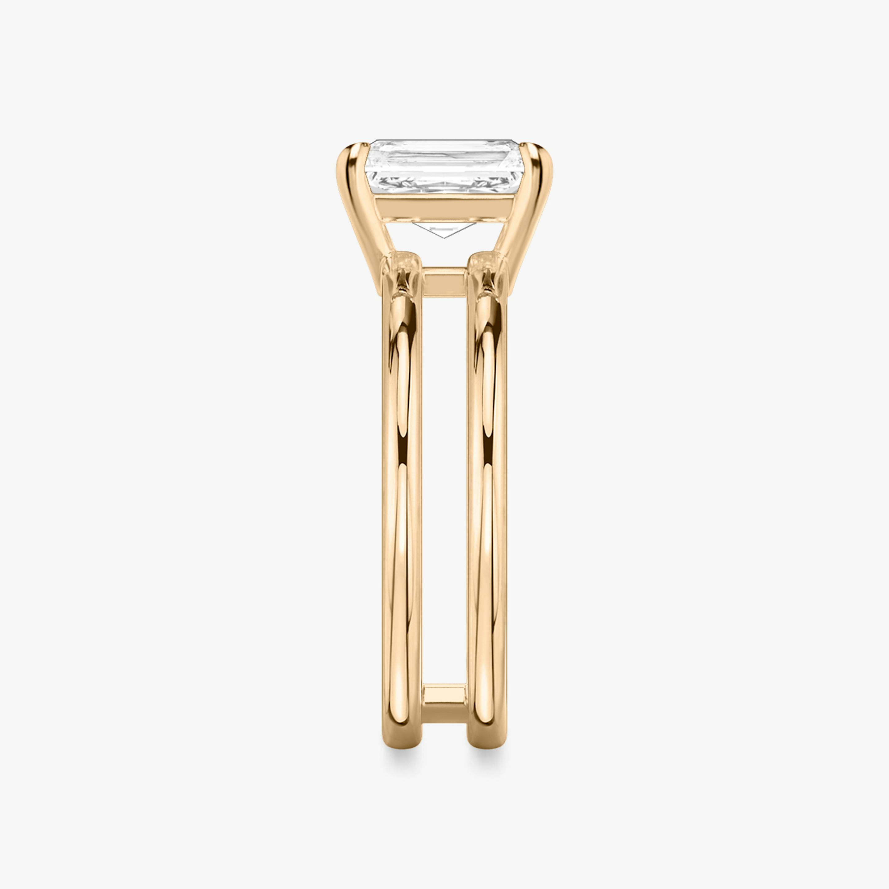 The Double Band | Radiant | 14k | 14k Rose Gold | Band: Plain | Diamond orientation: vertical | Carat weight: See full inventory