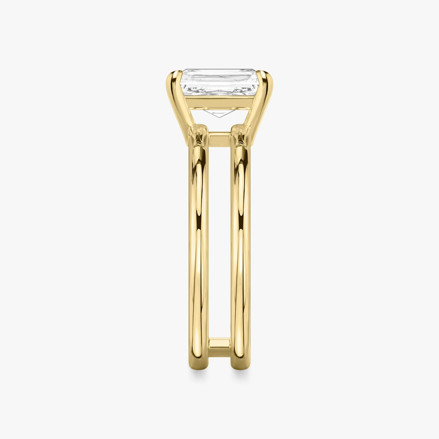 The Double Band | Radiant | 18k | 18k Yellow Gold | Band: Plain | Diamond orientation: vertical | Carat weight: See full inventory