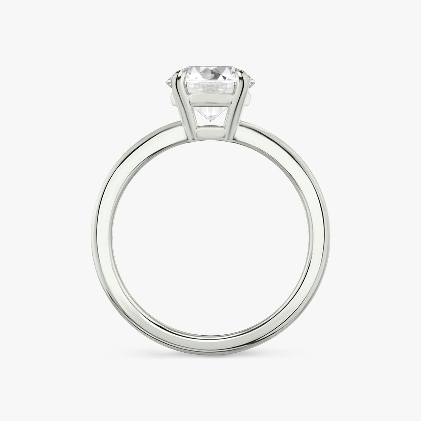 The Double Band | Round Brilliant | 18k | 18k White Gold | Band: Plain | Carat weight: 1½ | Diamond orientation: vertical