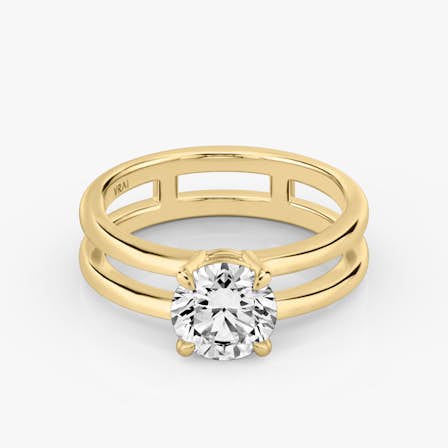 Double Band Round Brilliant ring