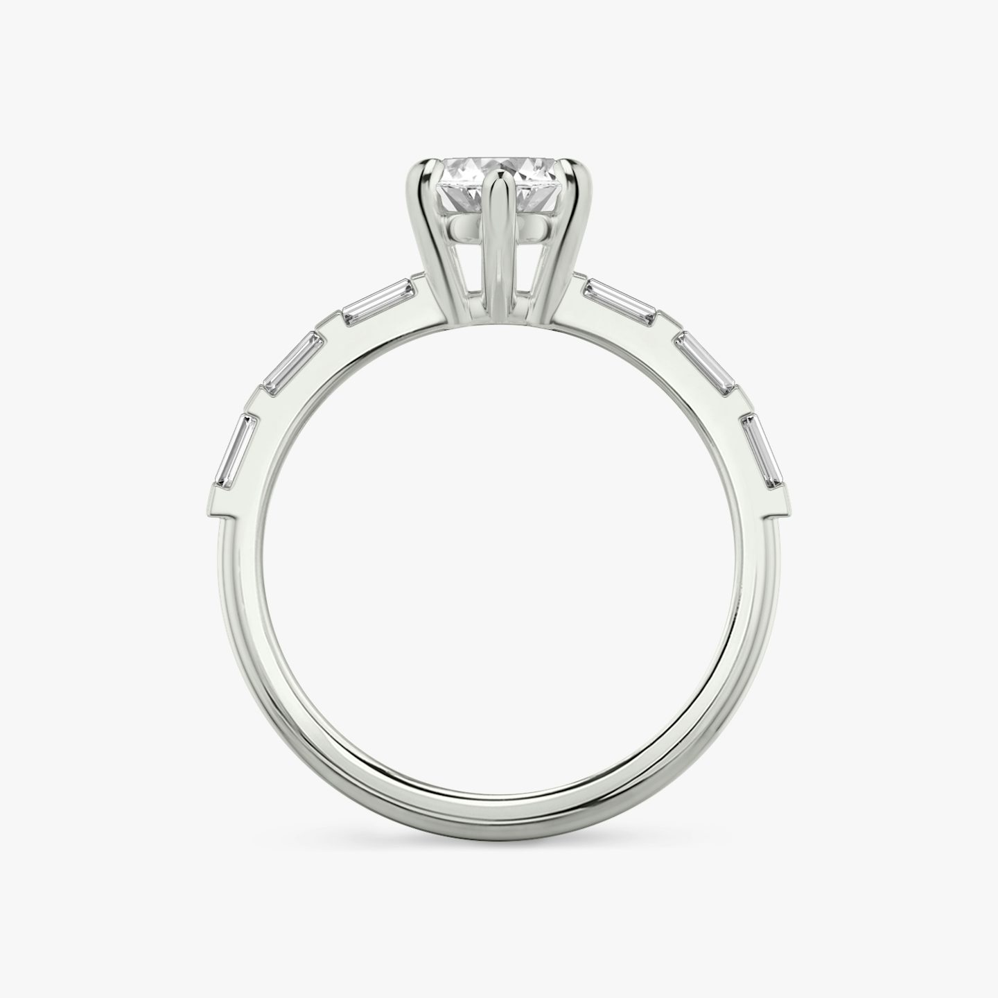 The Double Band | Pavé Marquise | 18k | 18k White Gold | Band: Pavé | Band stone shape: Baguette | Diamond orientation: vertical | Carat weight: See full inventory