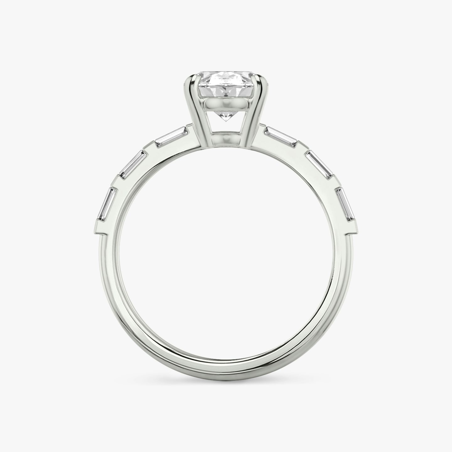 Double Band | Oval | 18k | 18k Weißgold | Ring: Pavé | Ringbesatz: Baguette | Diamantausrichtung: vertical | Karatgewicht: Gesamtbestand ansehen